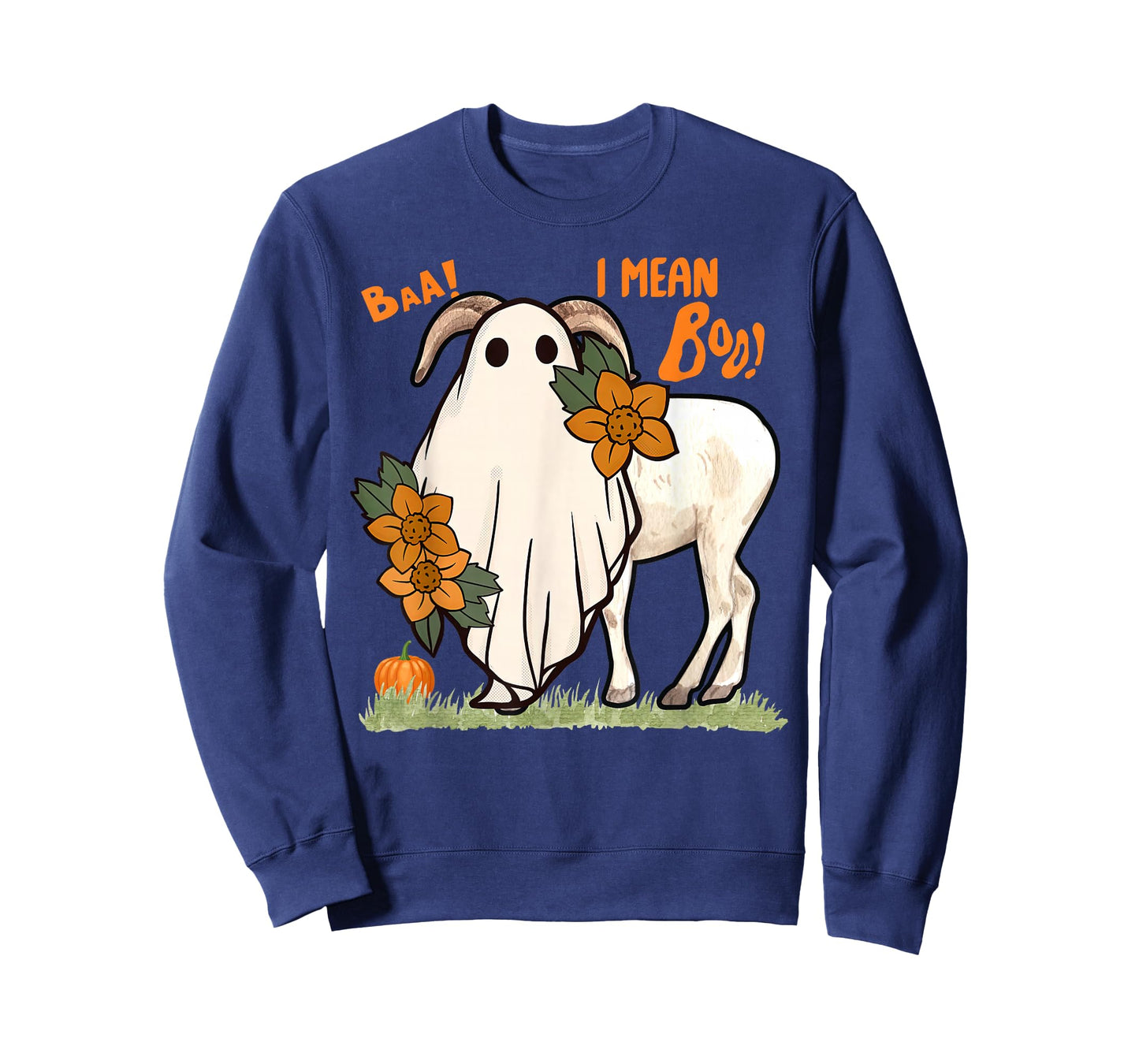 Baa I Mean Boo Halloween Goat Ghost Farmer Animal Scary T-Shirt