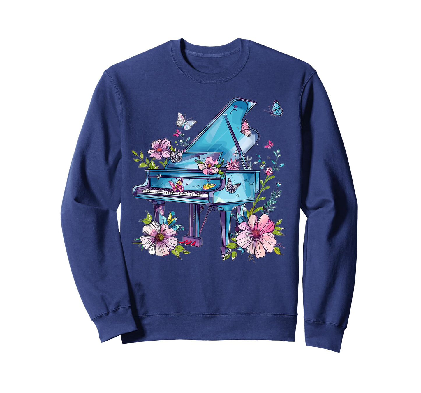 Colorful Piano With Flowers I Music Piano T-Shirt