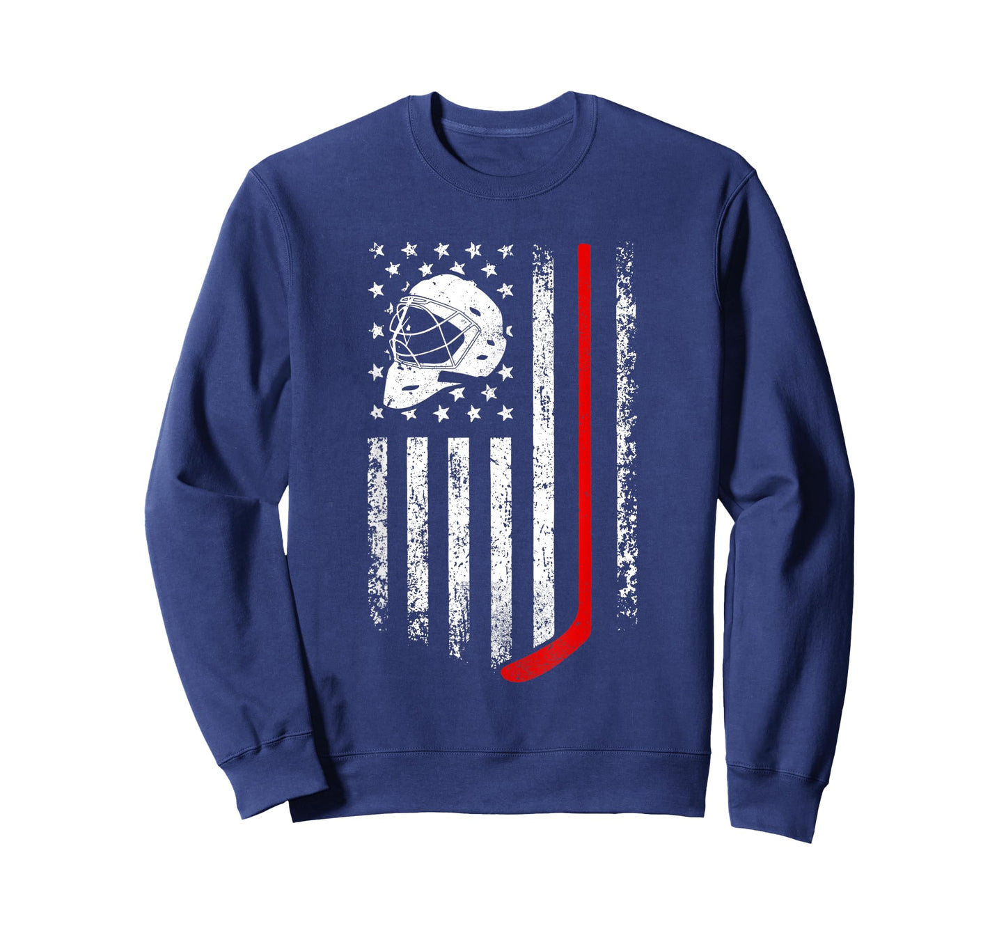 Hockey American Flag Cool Ice Hockey Player Men Women Boys T-Shirt