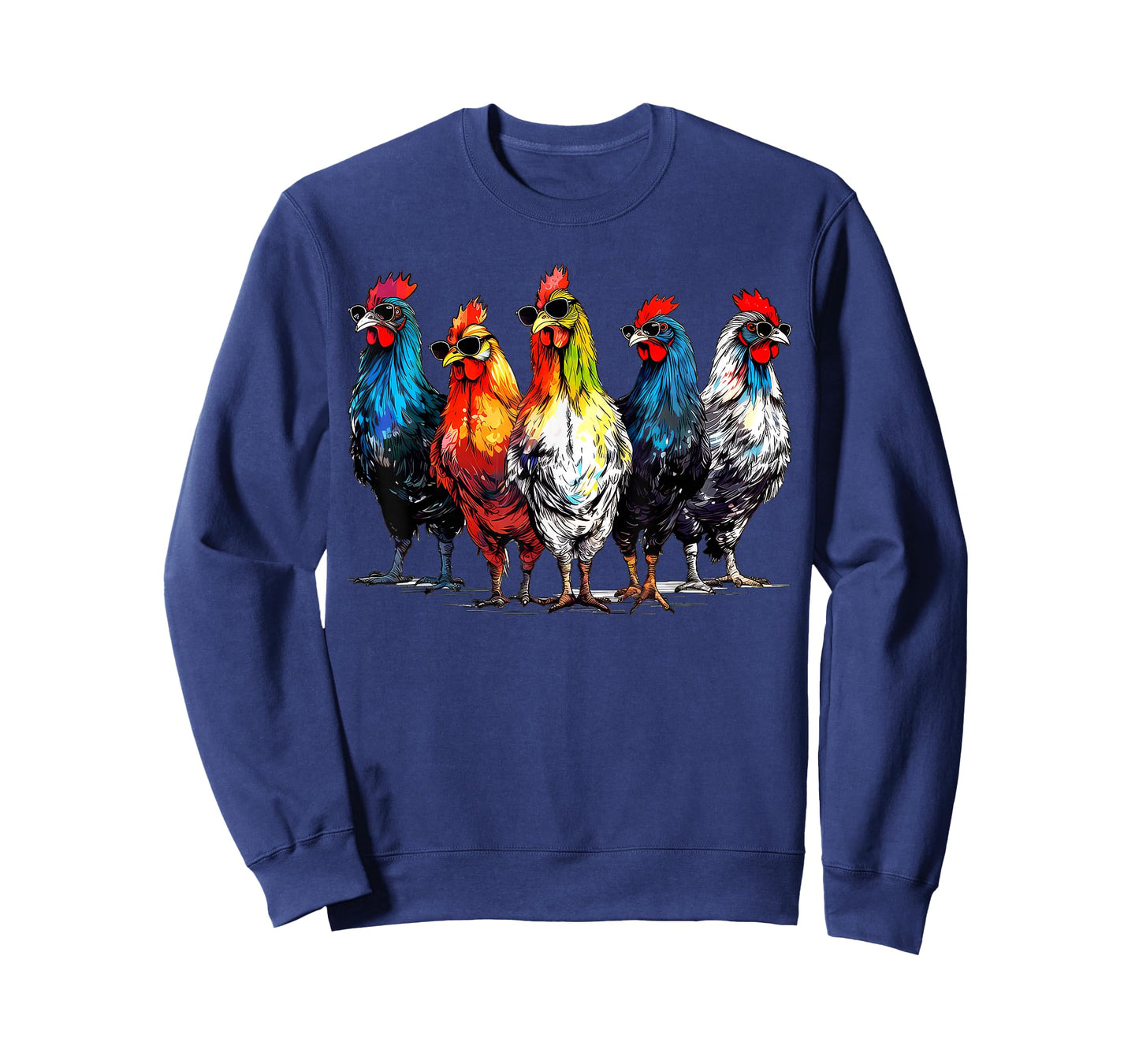 Cool Rooster Wearing Sunglasses Farmer Retro Farm Animals T-Shirt