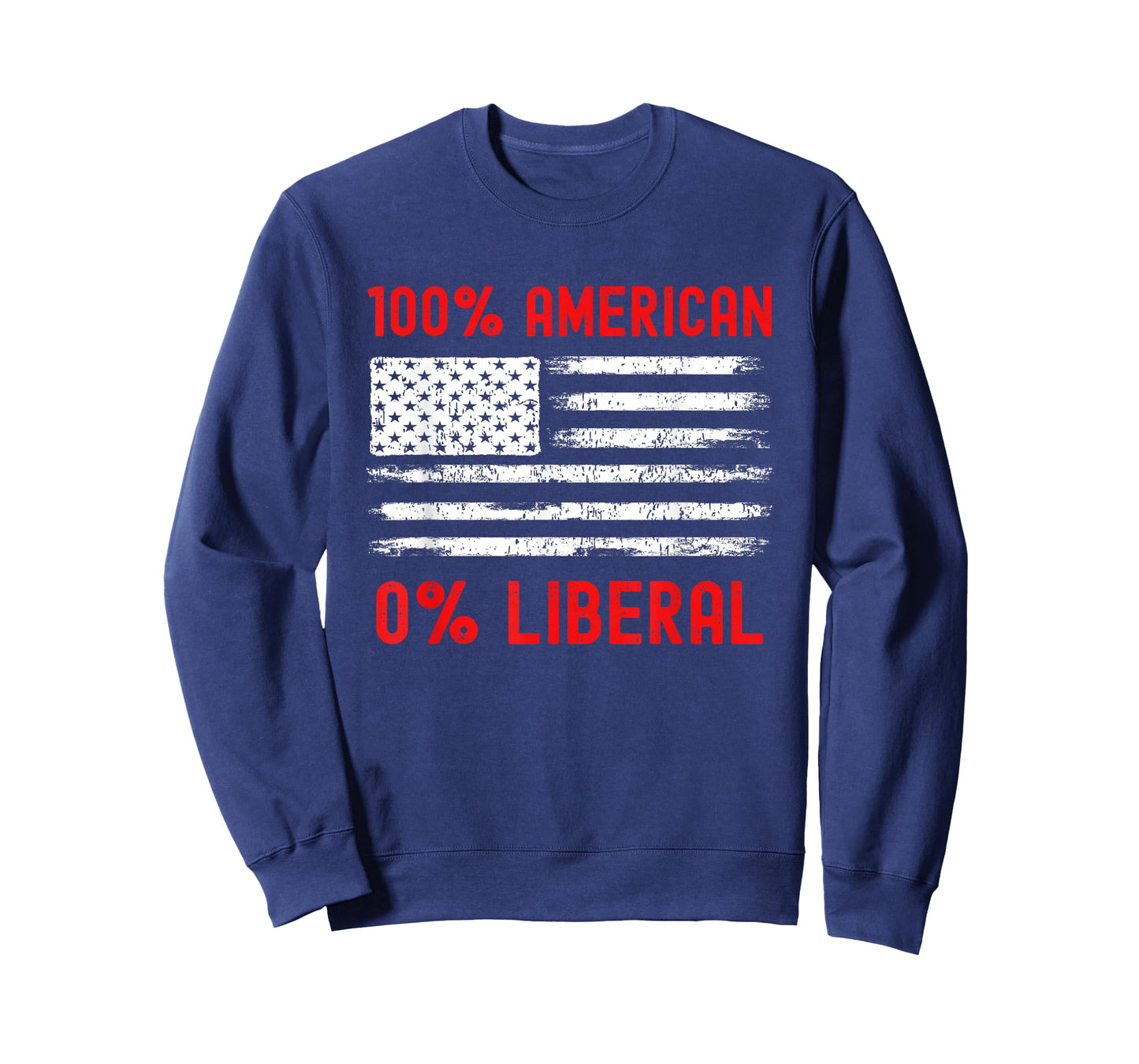 0% Liberal Zero Percent - Proud American - Anti Liberal T-Shirt