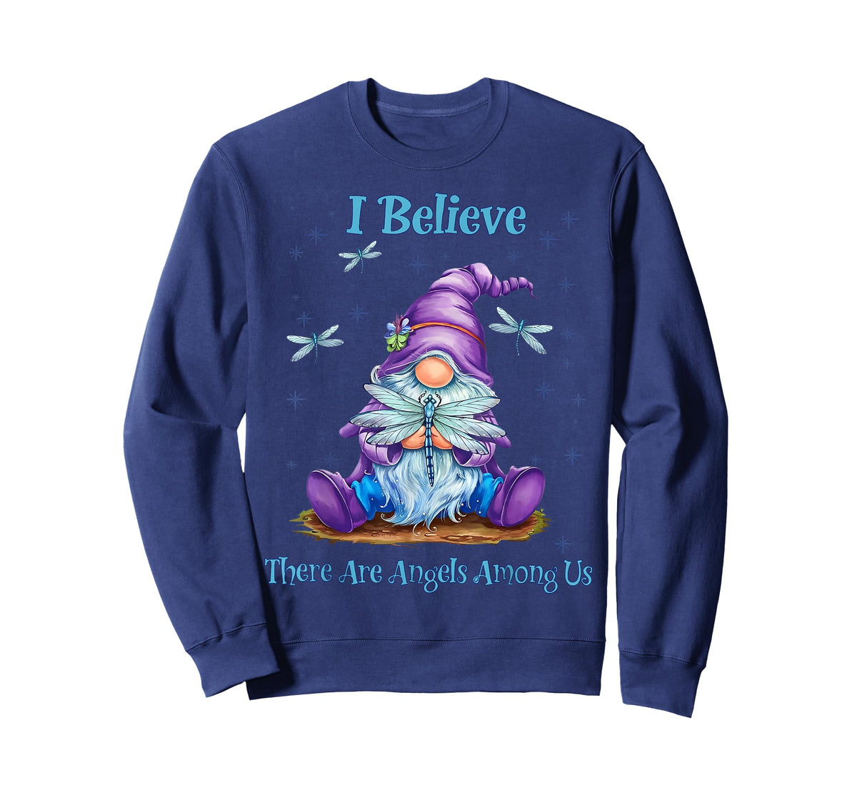 Gnome I Believe There are Angels Among Us Dragonfly T-Shirt