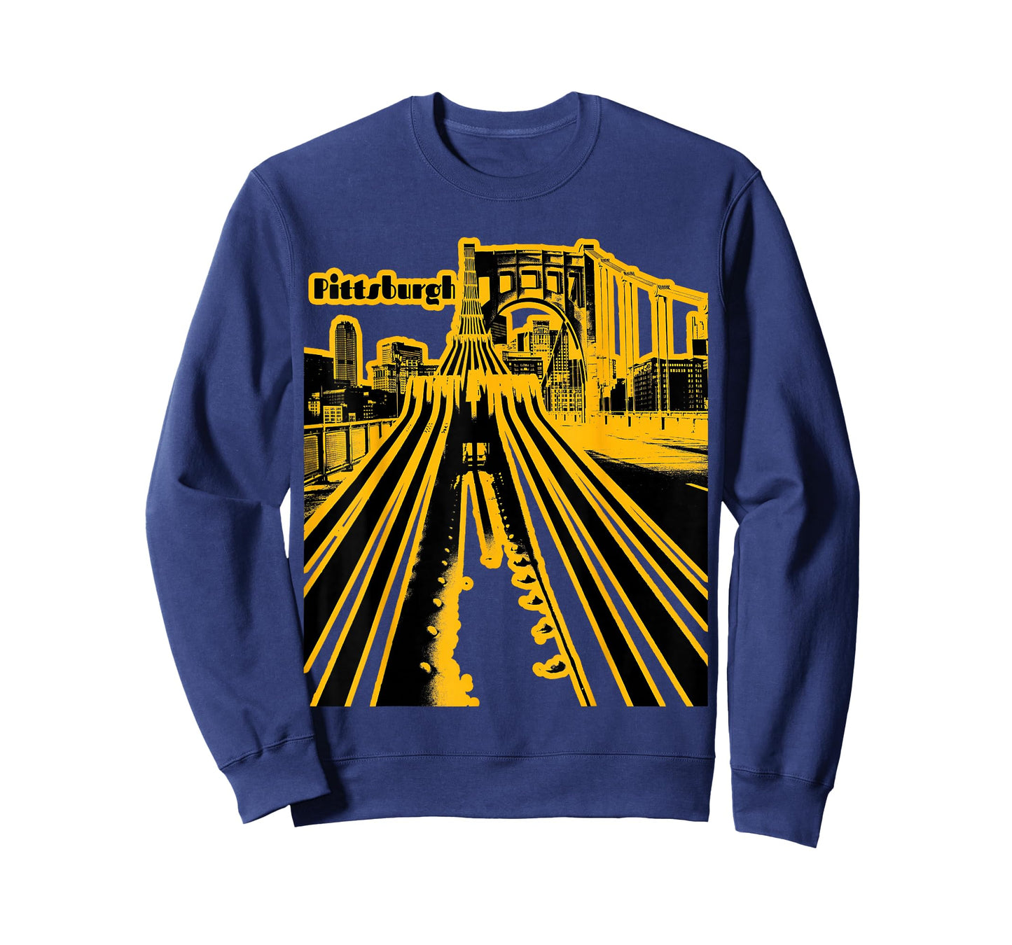 Pittsburgh Steel City Skyline Pennsylvania Bridge 412 Home T-Shirt