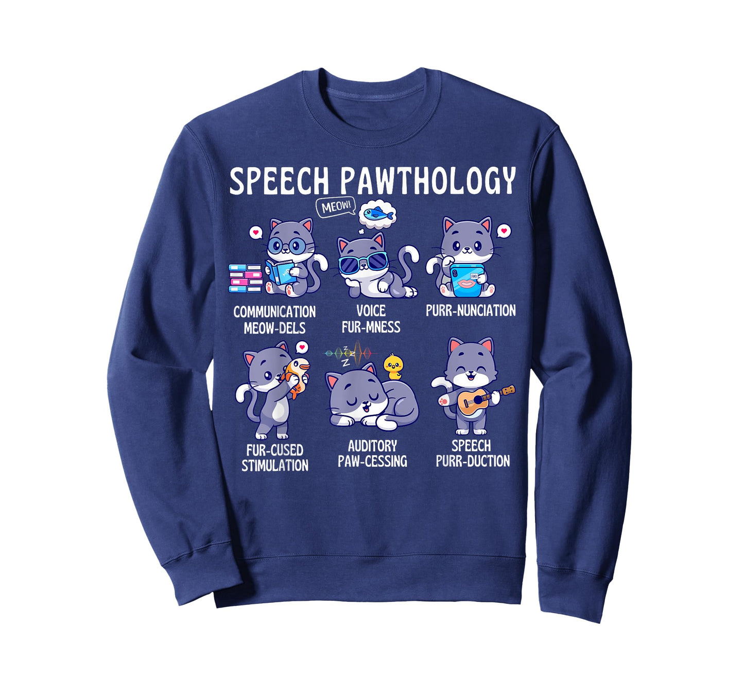 Speech Pathology Funny Cat SLP SLPA Speech Pathologist Pun T-Shirt