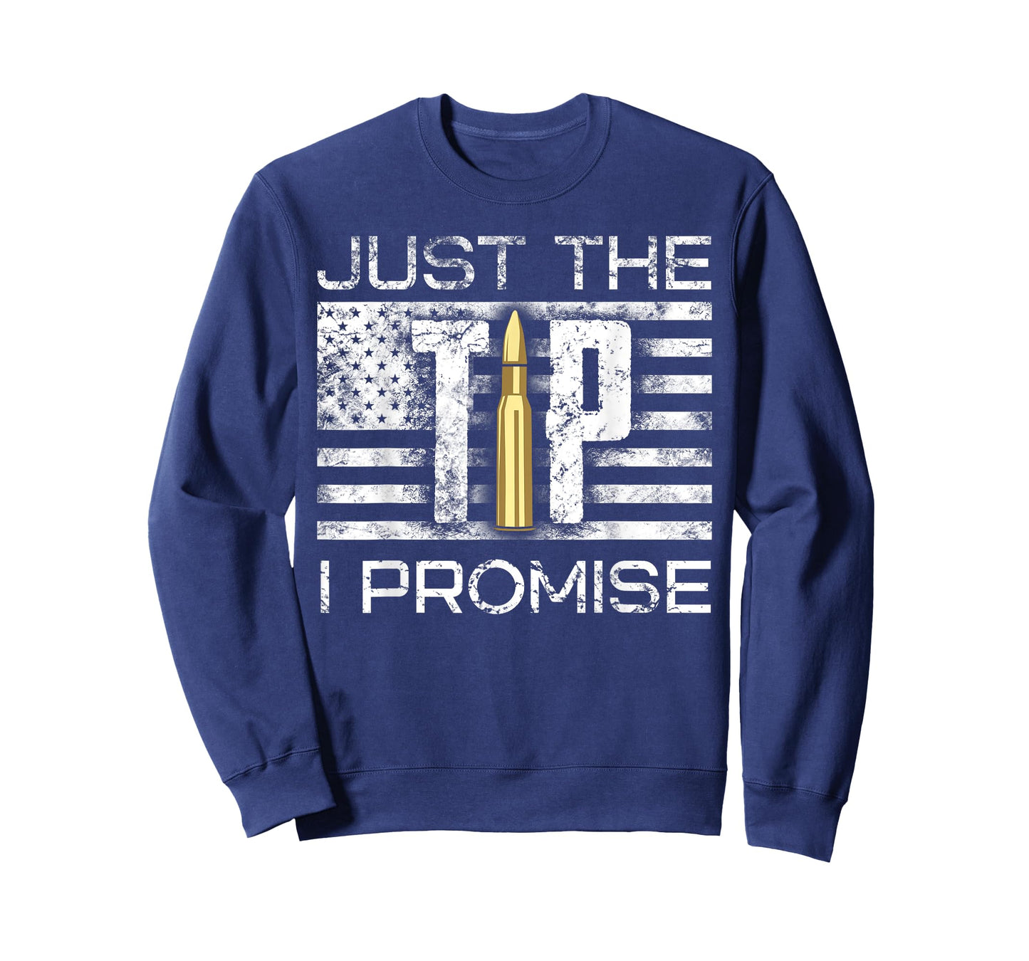 Bullet Tip Tee's Just The Tip I Promise Gun Lover Graphic Design Men's Black Cotton Blend T-Shirt