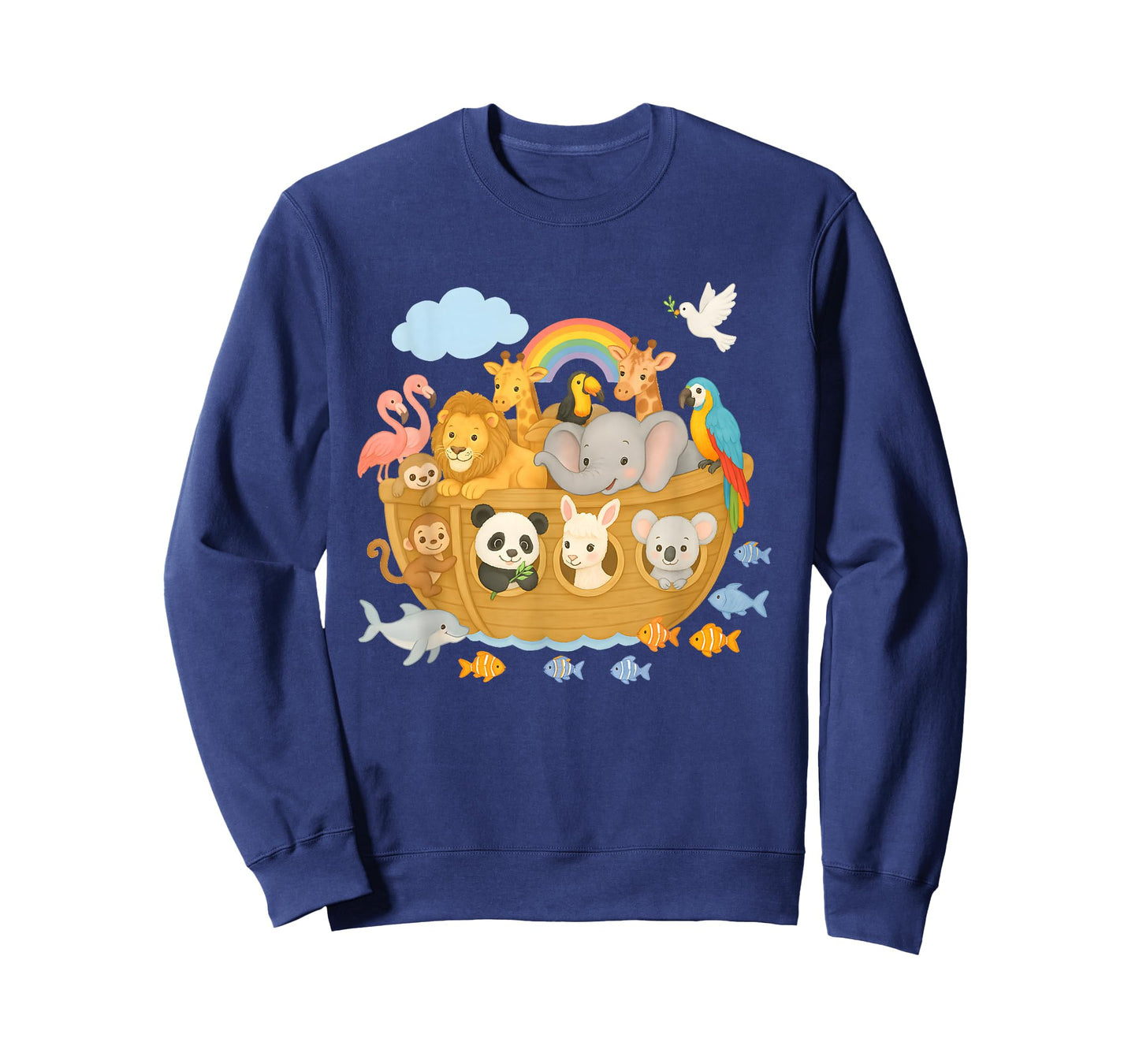 Cute Archa Noah Animal Boat Bible Story Children's Design T-Shirt