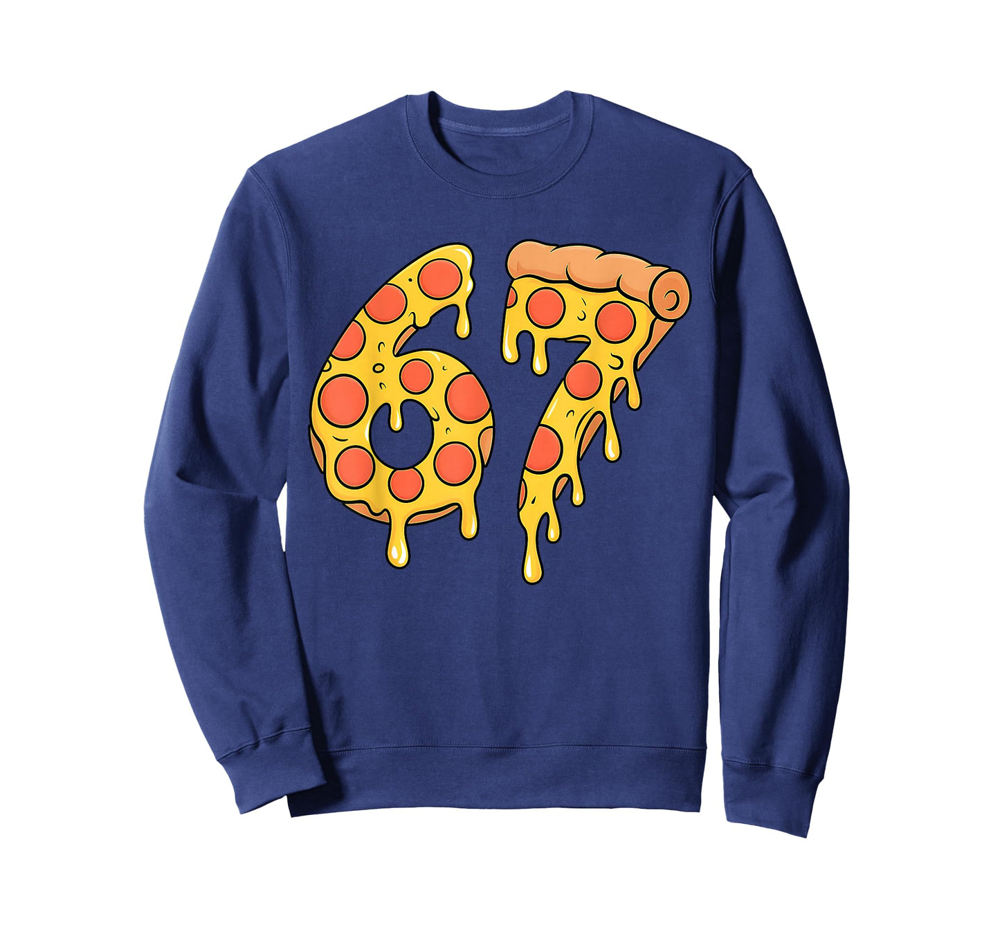 67 Pizza Meme Funny Six Seven Gen Alpha Slang Kids Design T-Shirt