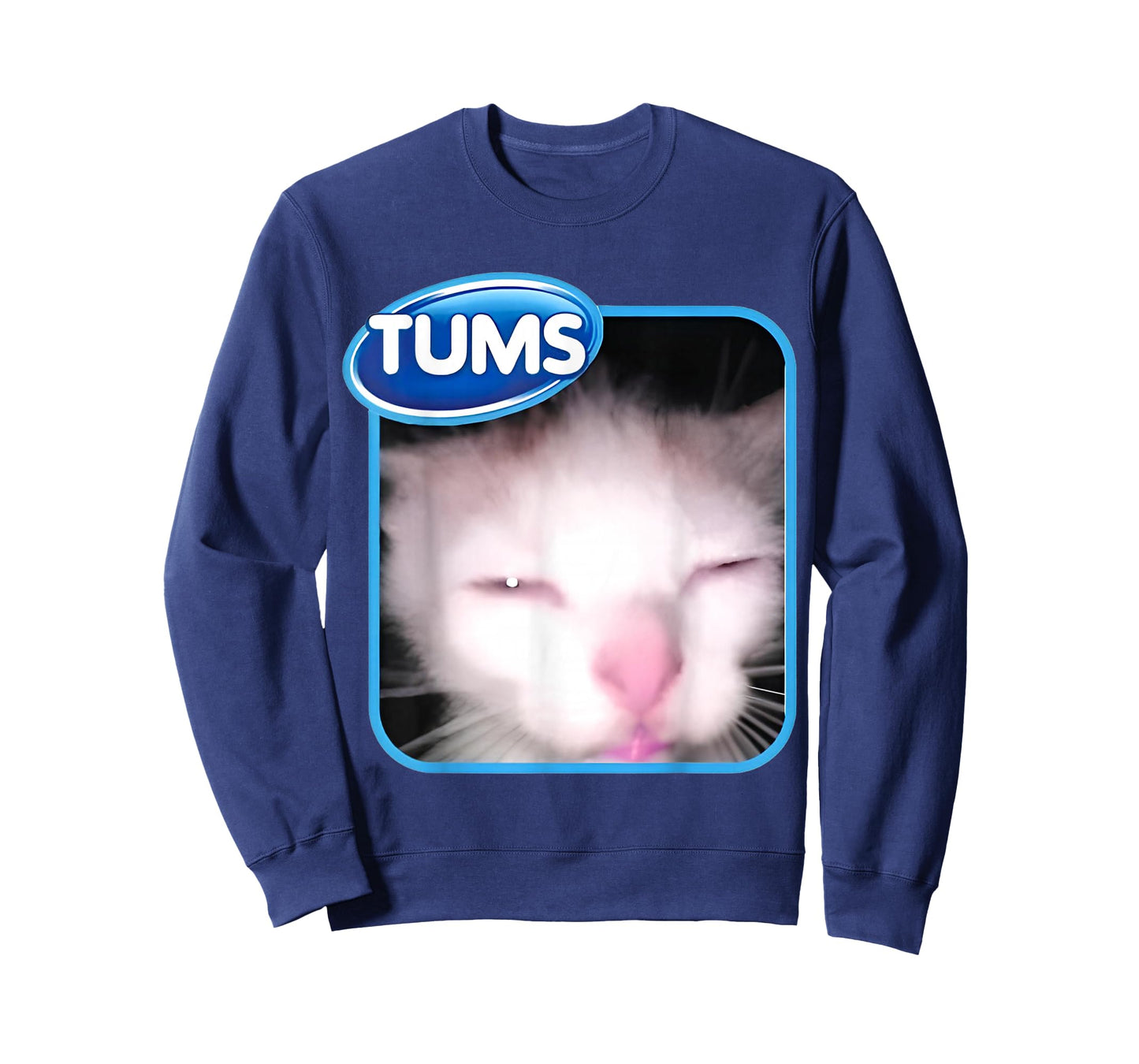 Tummy Ache Tums Meme Cat Graphic T-Shirt