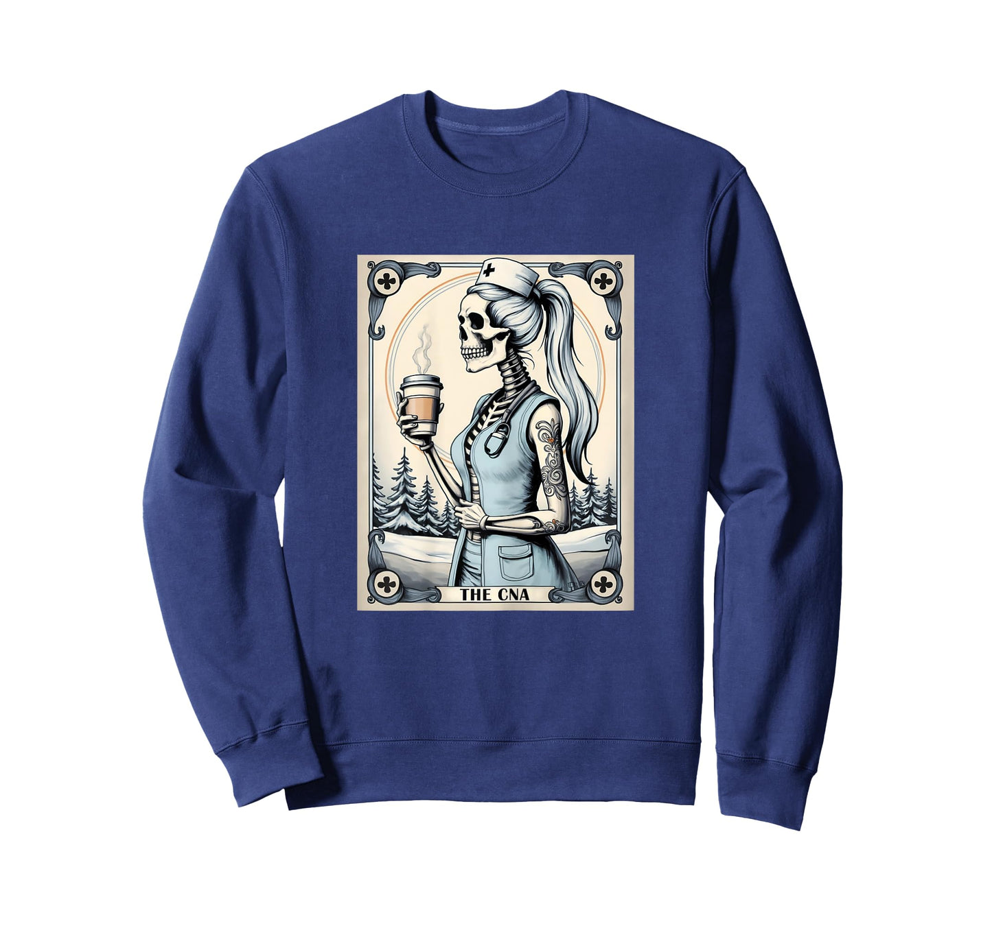 Certified Nurse Assistant Tarot Card Skeleton CNA Halloween T-Shirt
