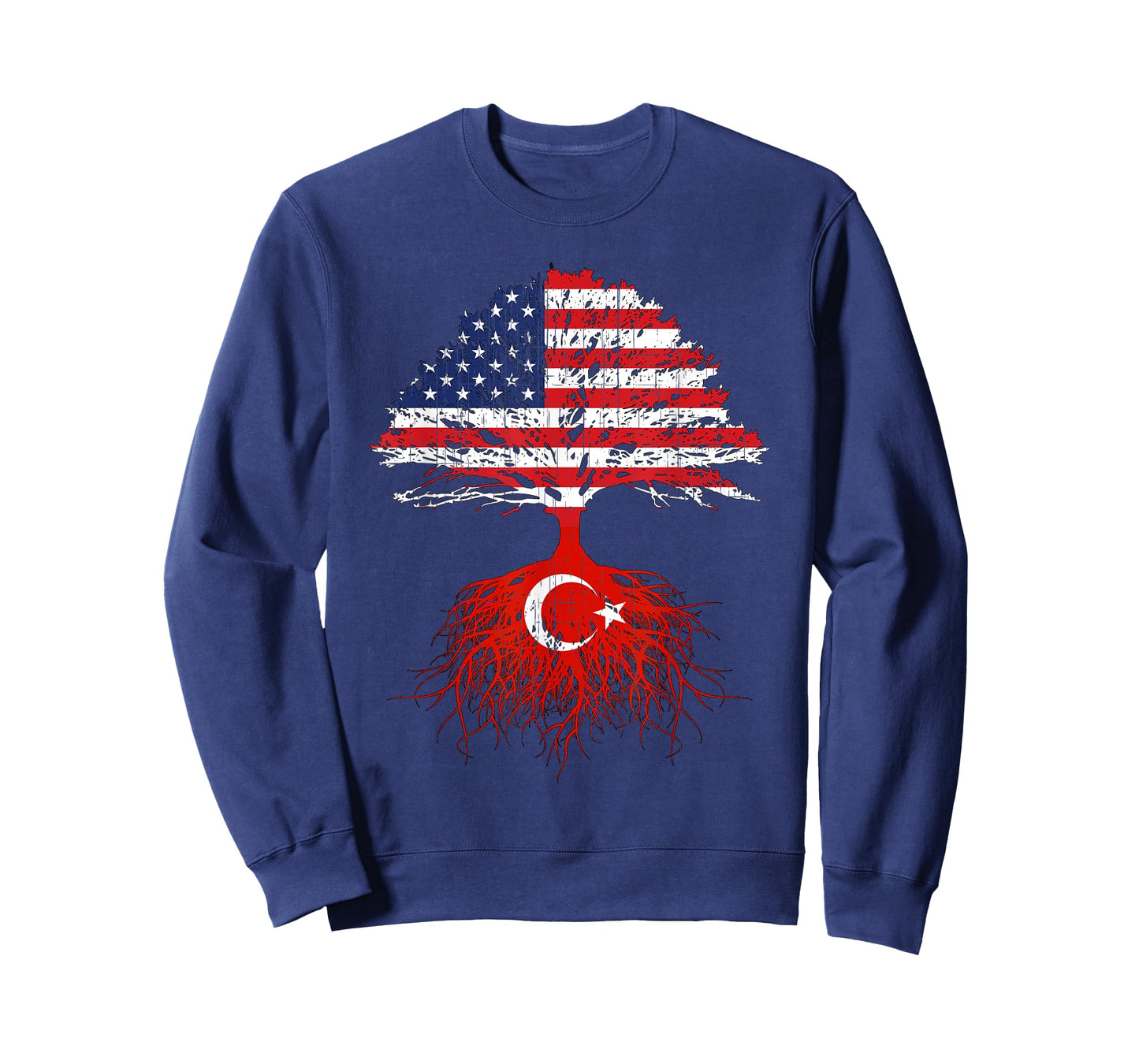 Turkey Roots Turkish American USA Flags Naturalization Gift Women Girls Kids Men T-Shirt