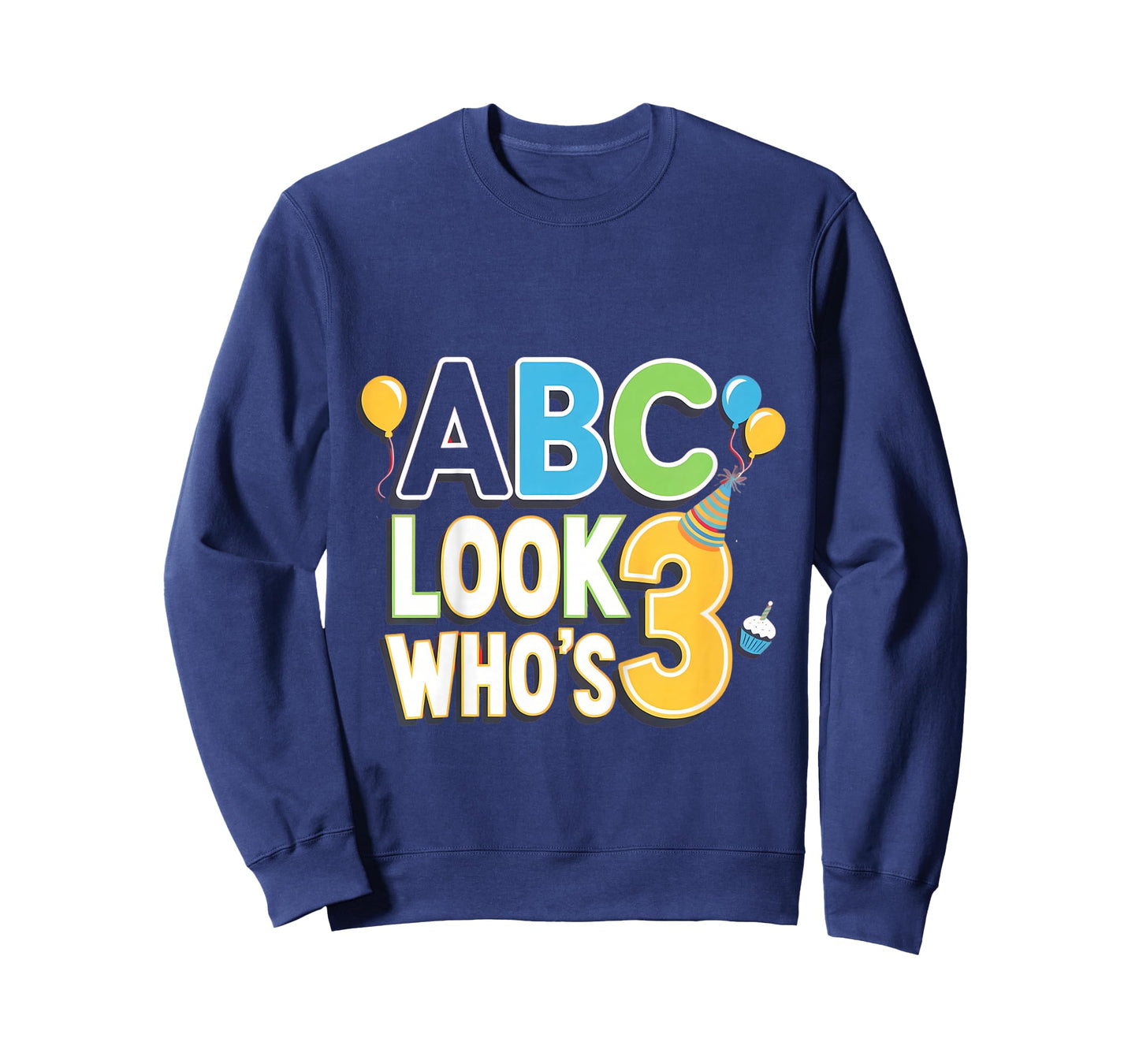 Alphabet Birthday ABC Look Who's 3 Three Years Old T-Shirt