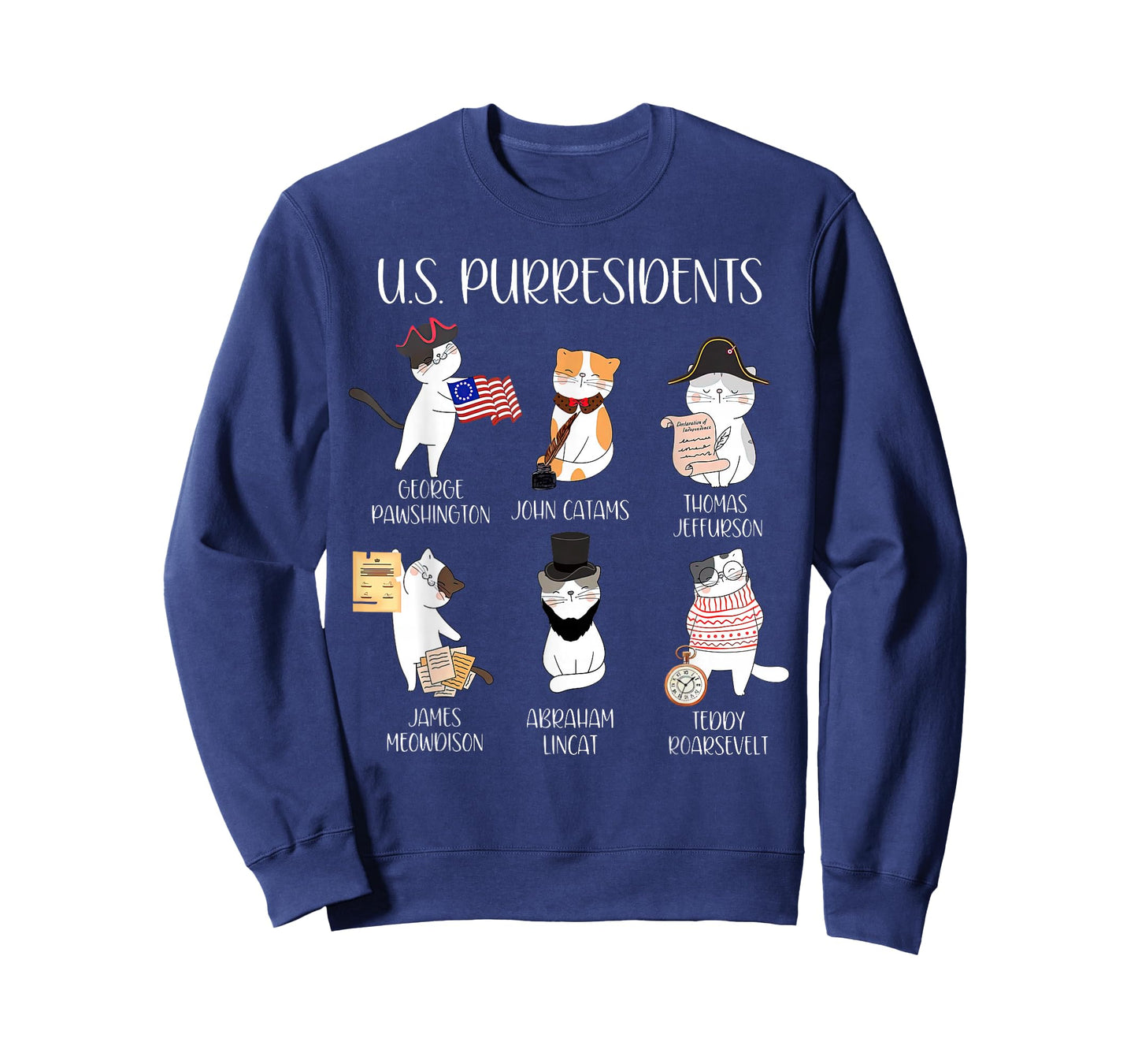 American History Teacher Cute Cats History Lovers Unisex-Adults T-Shirt, Black, Small, Short Sleeve, Modern Classic Fit, Crew Neck, Cartoon Pattern