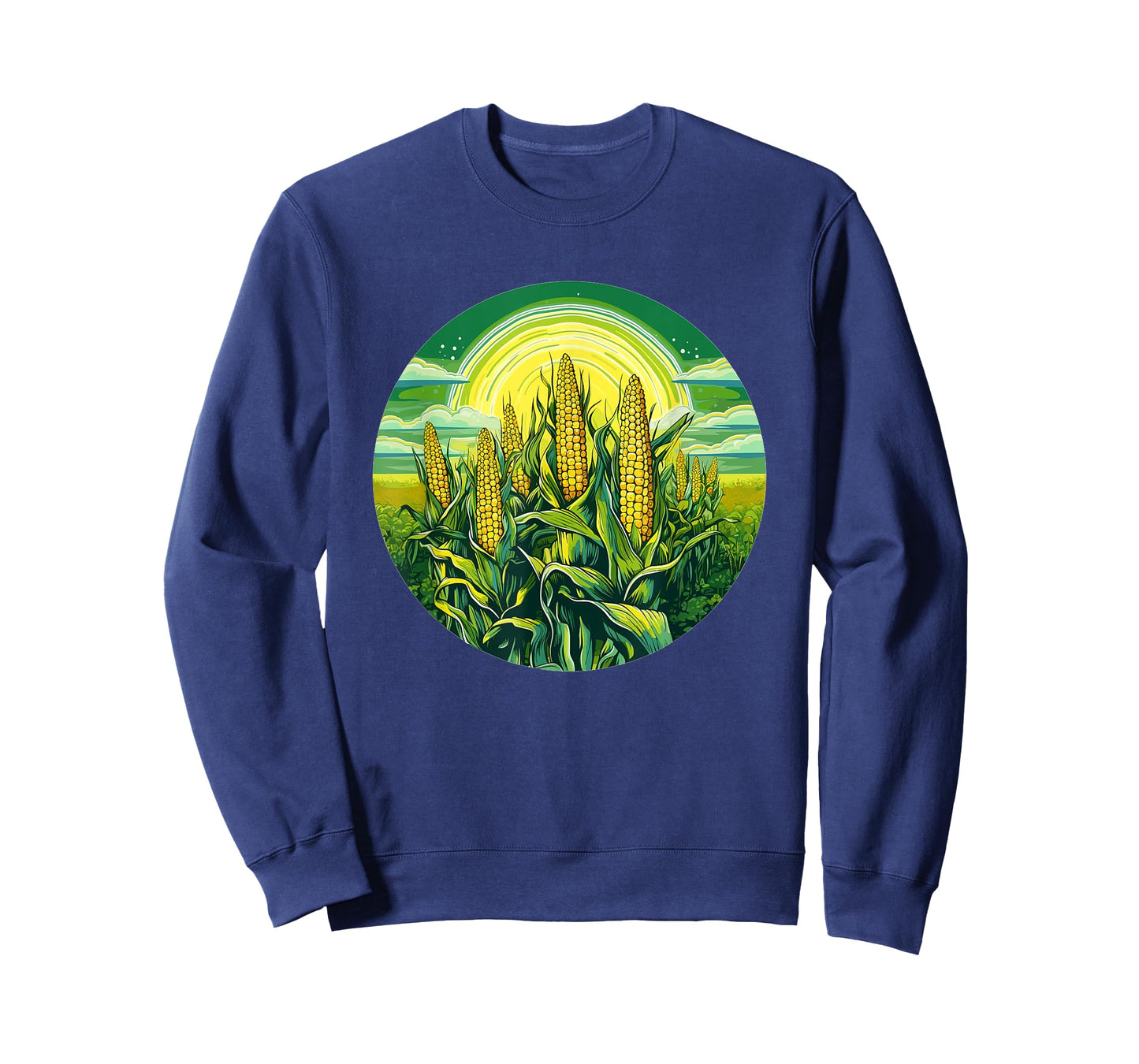 Cornfield Under Radiant Sun Nature Scene T-Shirt