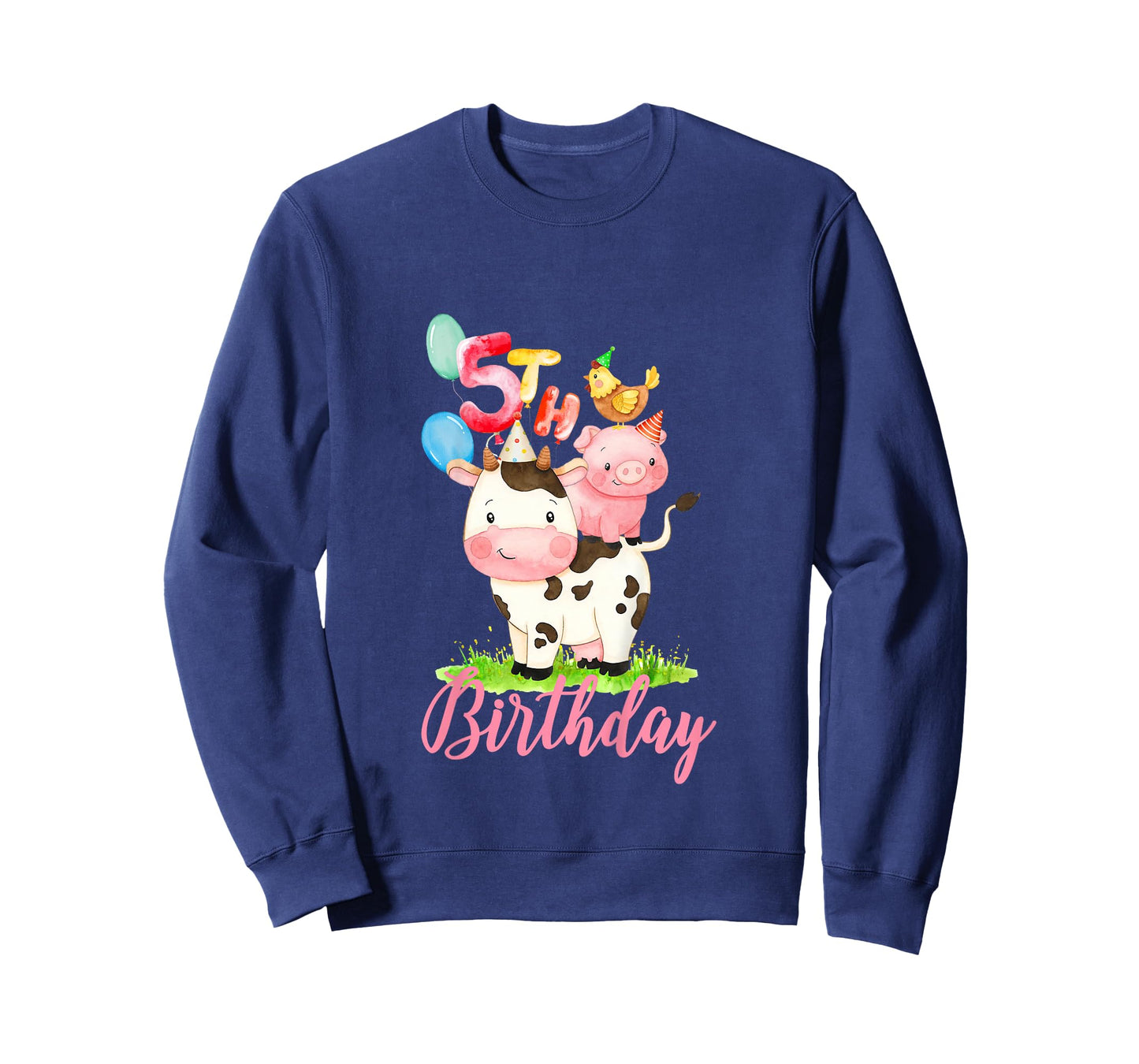 5 Years Old Girl Farm Animals It's My 5th Birthday T-Shirt
