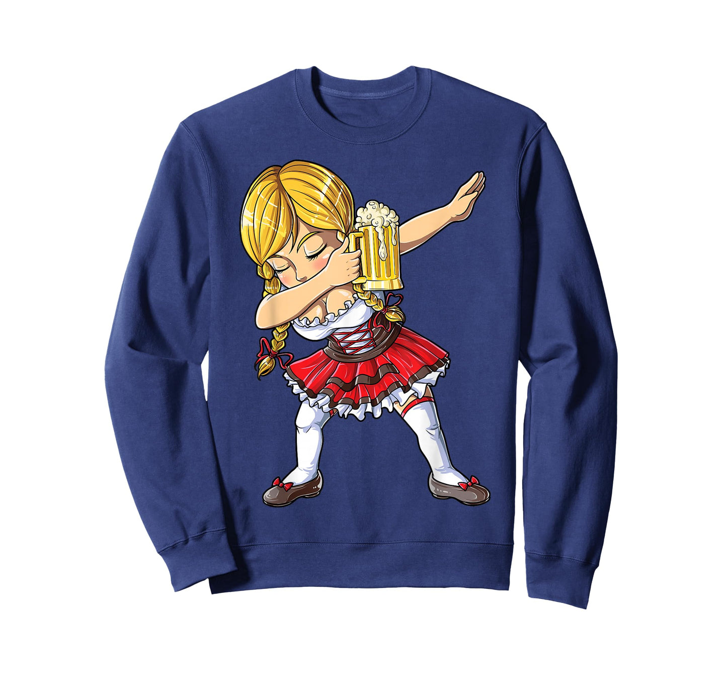 Dabbing German Girl T Shirt Oktoberfest Women Dirndl Beer T-Shirt
