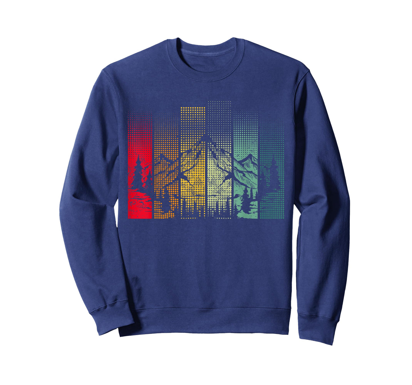 Hiking Mountains Trees Outdoors Nature Wildlife Retro Forest T-Shirt