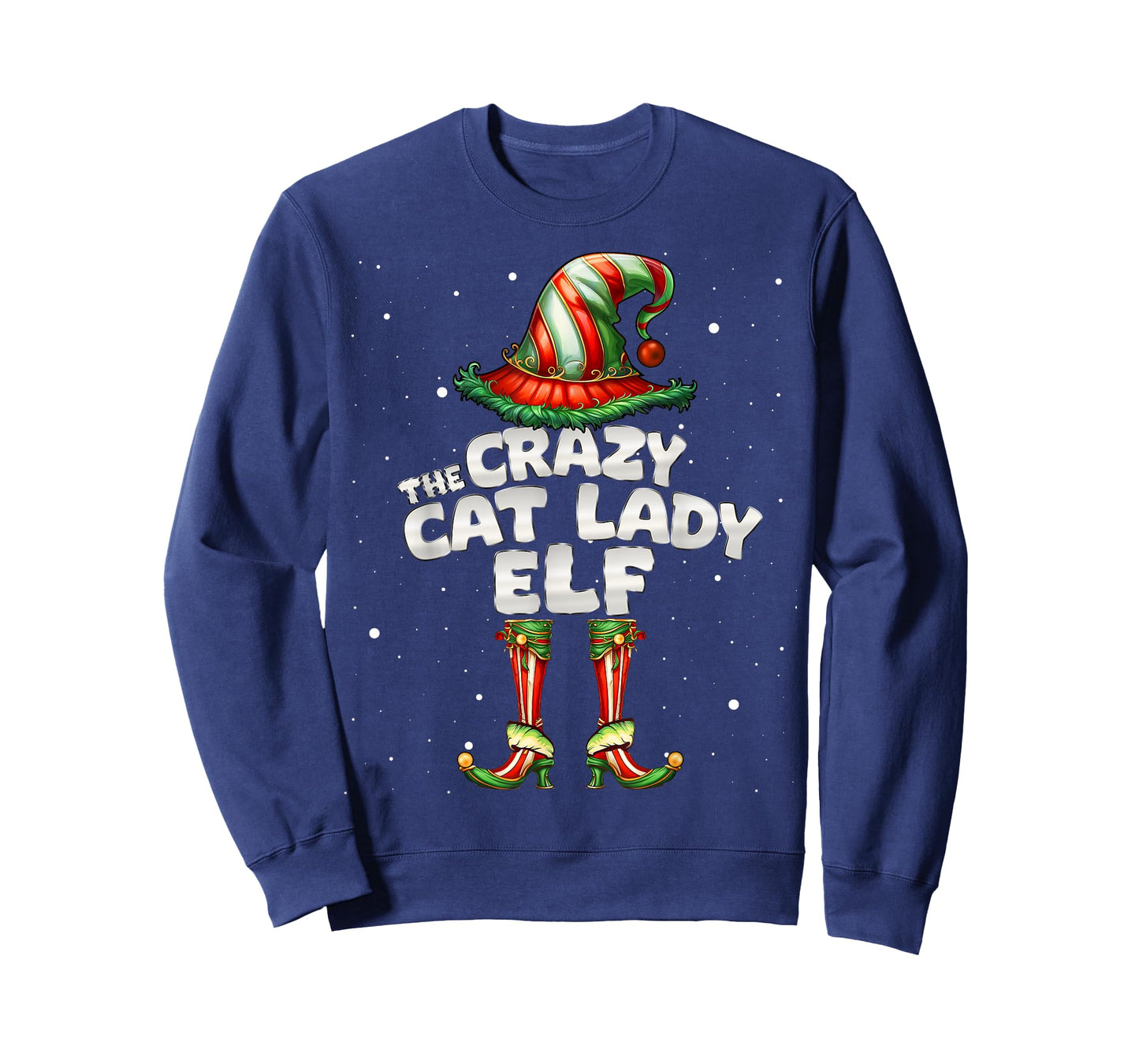 The Crazy Cat Lady Elf Family Matching Group Christmas T-Shirt
