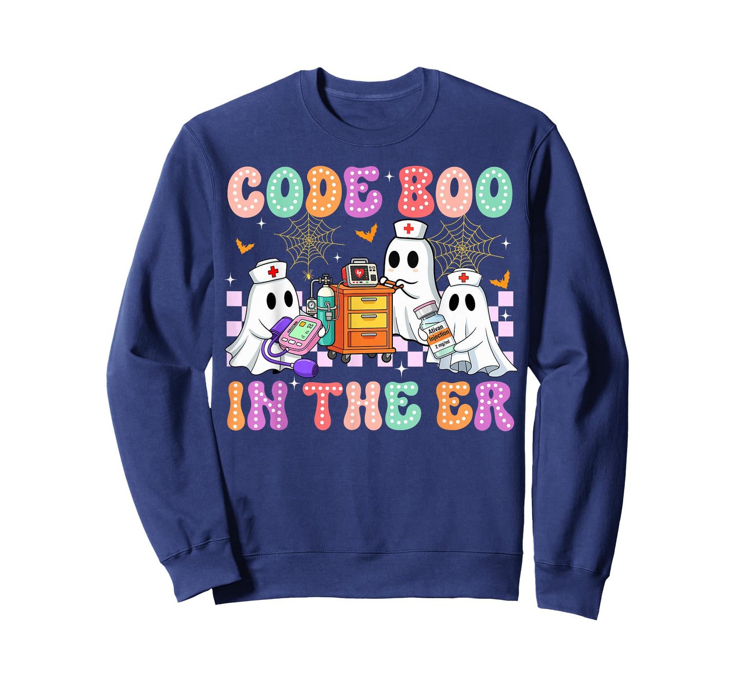 Code Boo In The ER Nurse Ghost Halloween Costume Nursing T-Shirt
