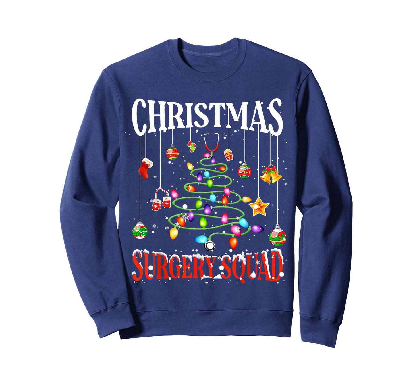 Christmas Surgery Squad Medical Surgical Nurse RN Xmas T-Shirt