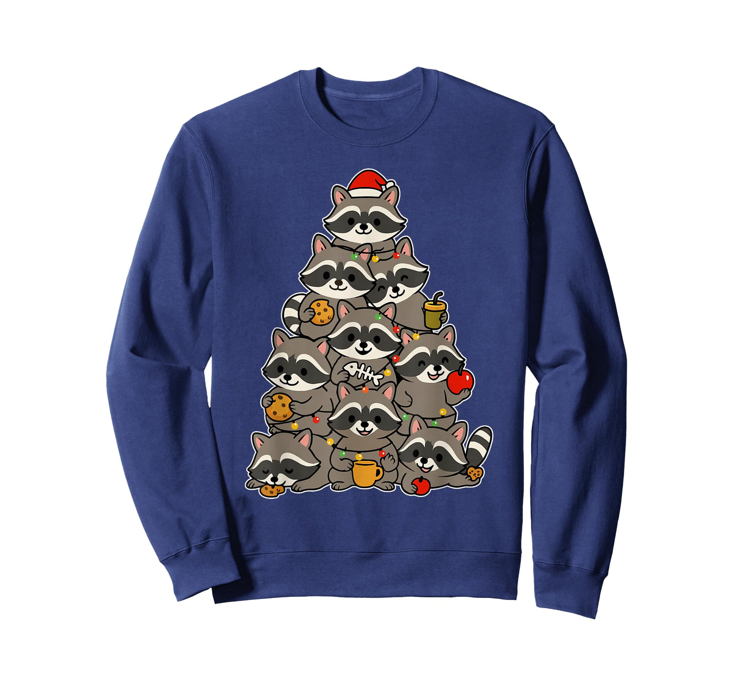 Cute Tree Men Women Kids Funny Raccoon Ugly Christmas T-Shirt