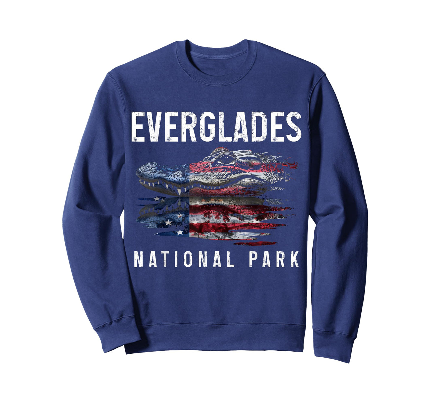 Everglades National Park Florida Alligator American Flag T-Shirt