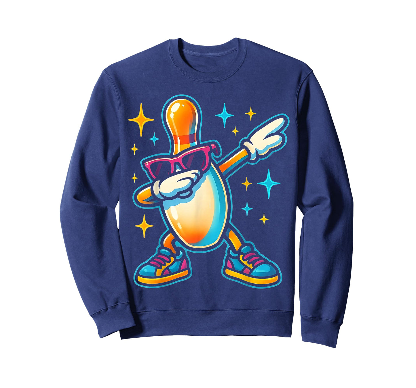 Bowling Pin Dabbing Sunglasses Bowler Player Kids Boys Men T-Shirt