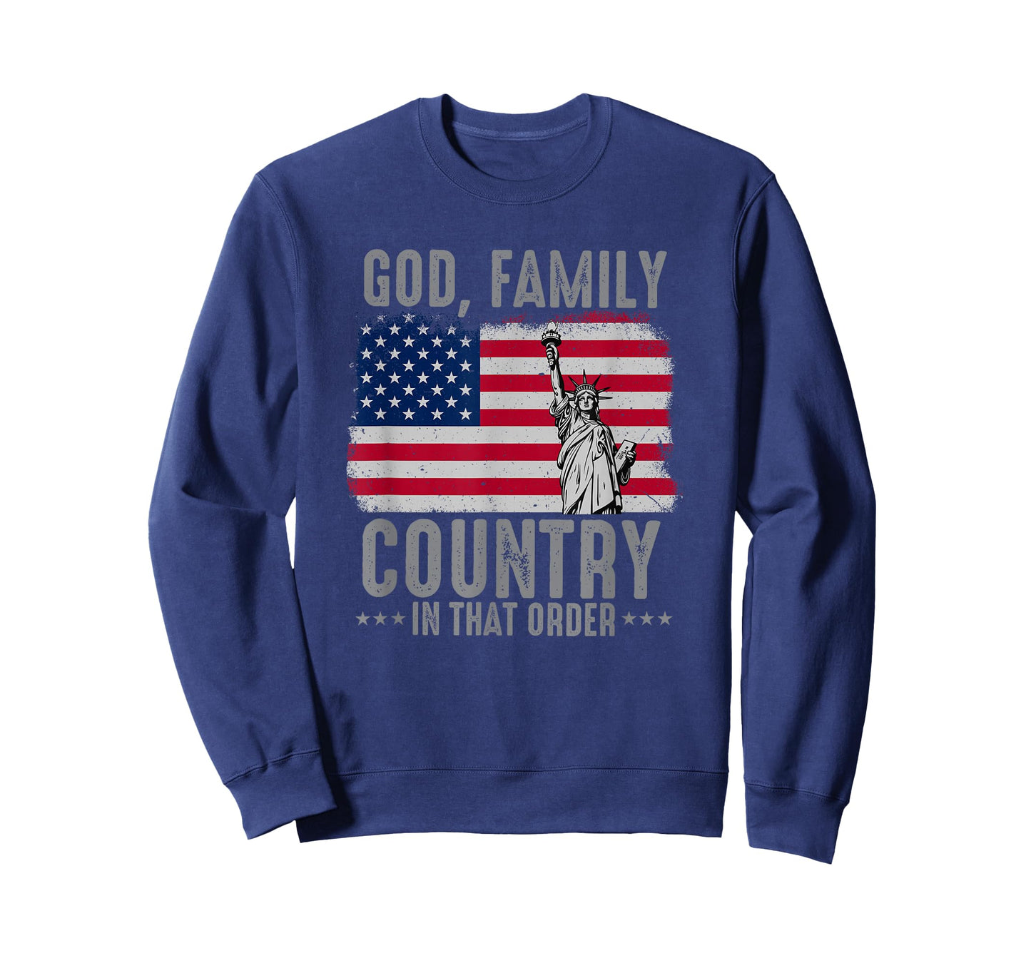 god Family Country in That Order American Flag Patriot USA T-Shirt
