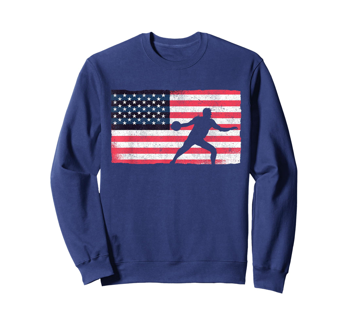 Discus Thrower American Flag Track And Field Throwing Discus T-Shirt