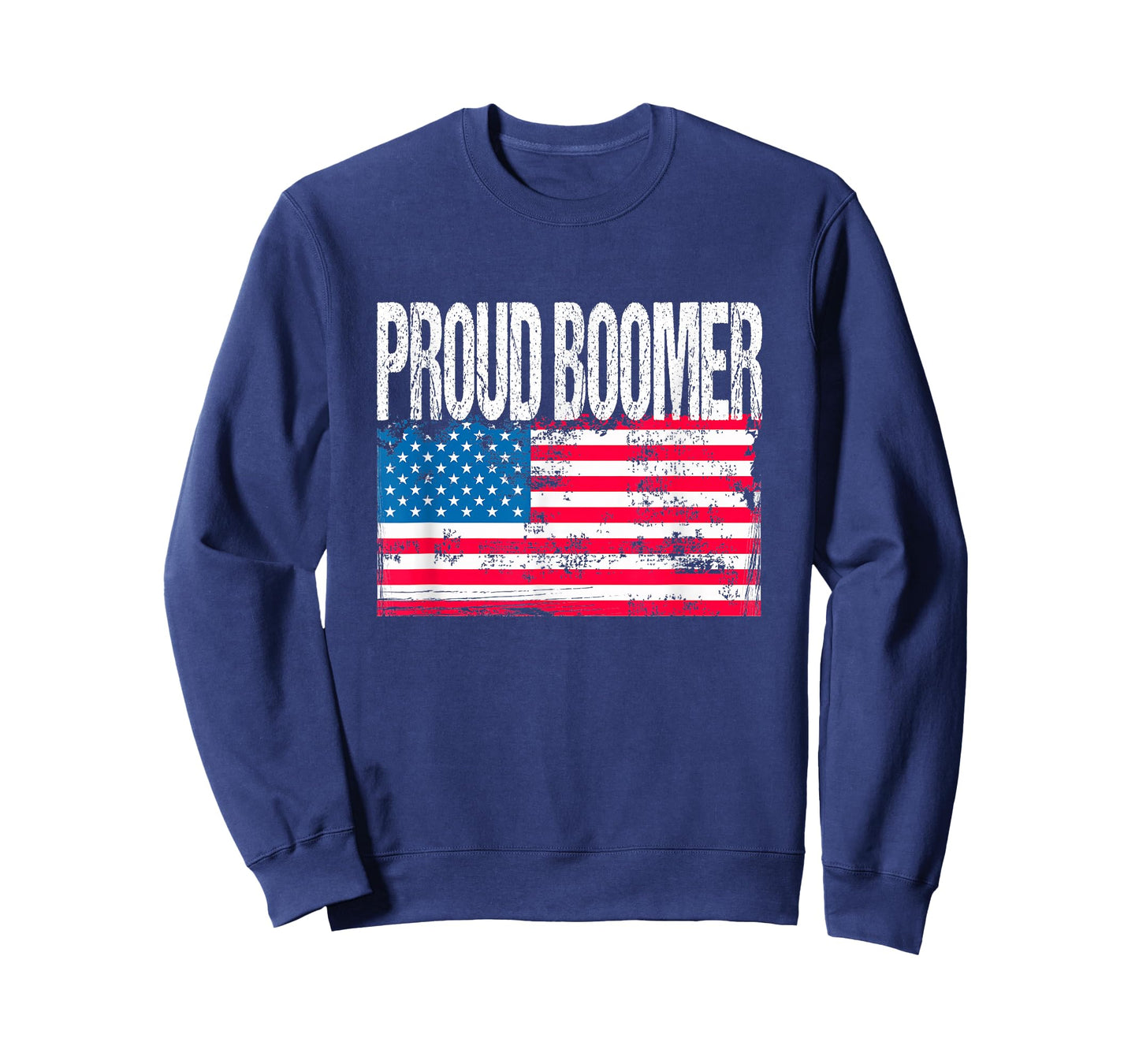 Vintage Patriotic US Flag - Proud Boomer - Baby Boomer T-Shirt