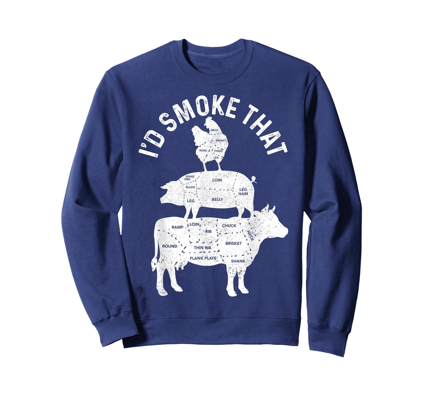 Chef Butcher BBQ I'd Smoke That Pork Beef Funny Father's Day T-Shirt