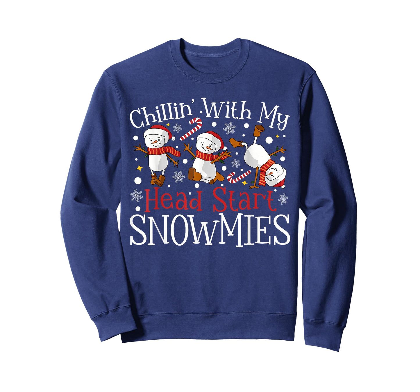 Chillin' With My Head Start Snowmies Teacher Christmas Kids T-Shirt