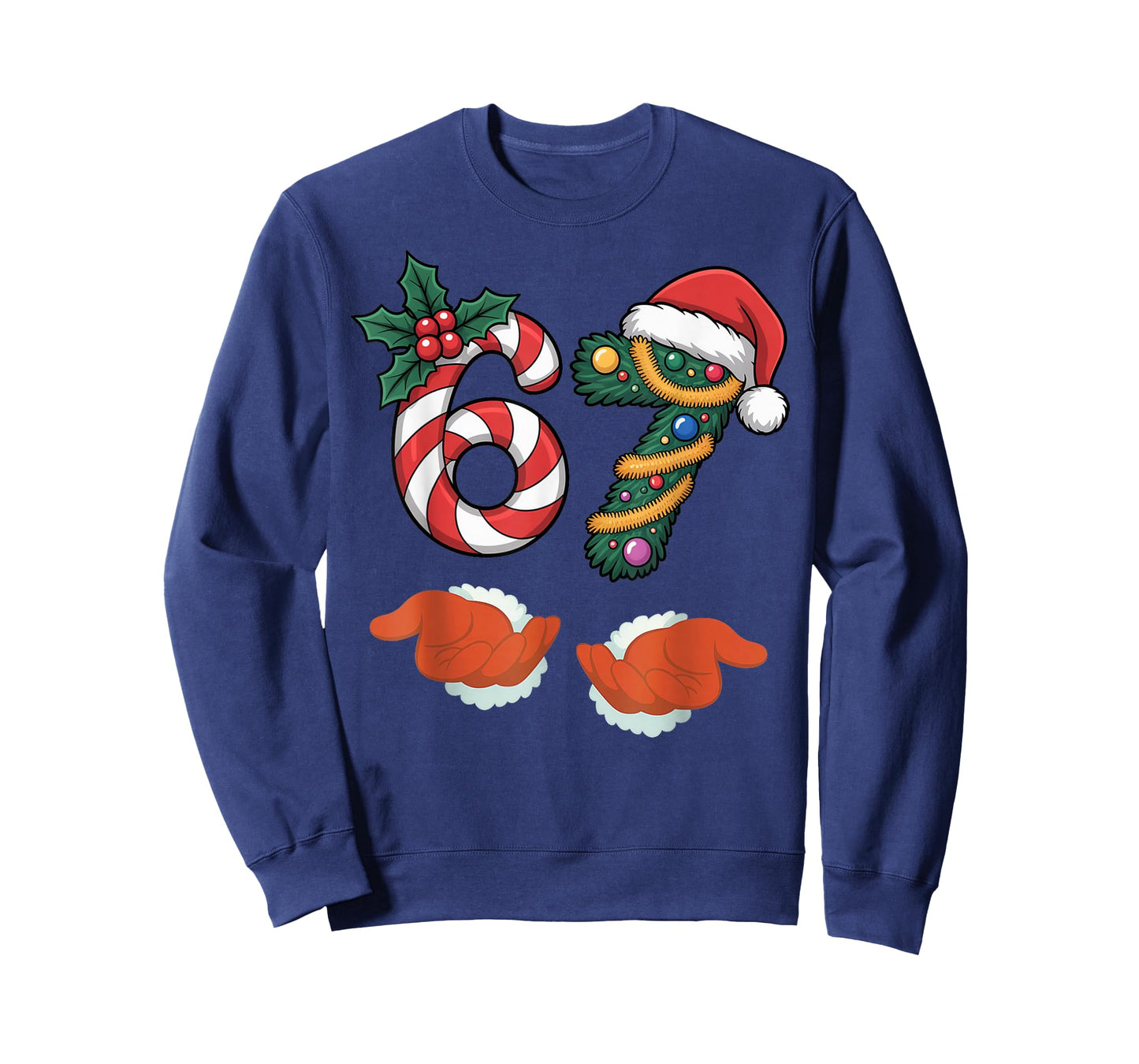 Viral 67 Candy Canes Christmas Tree with Hand Holiday 67 T-Shirt