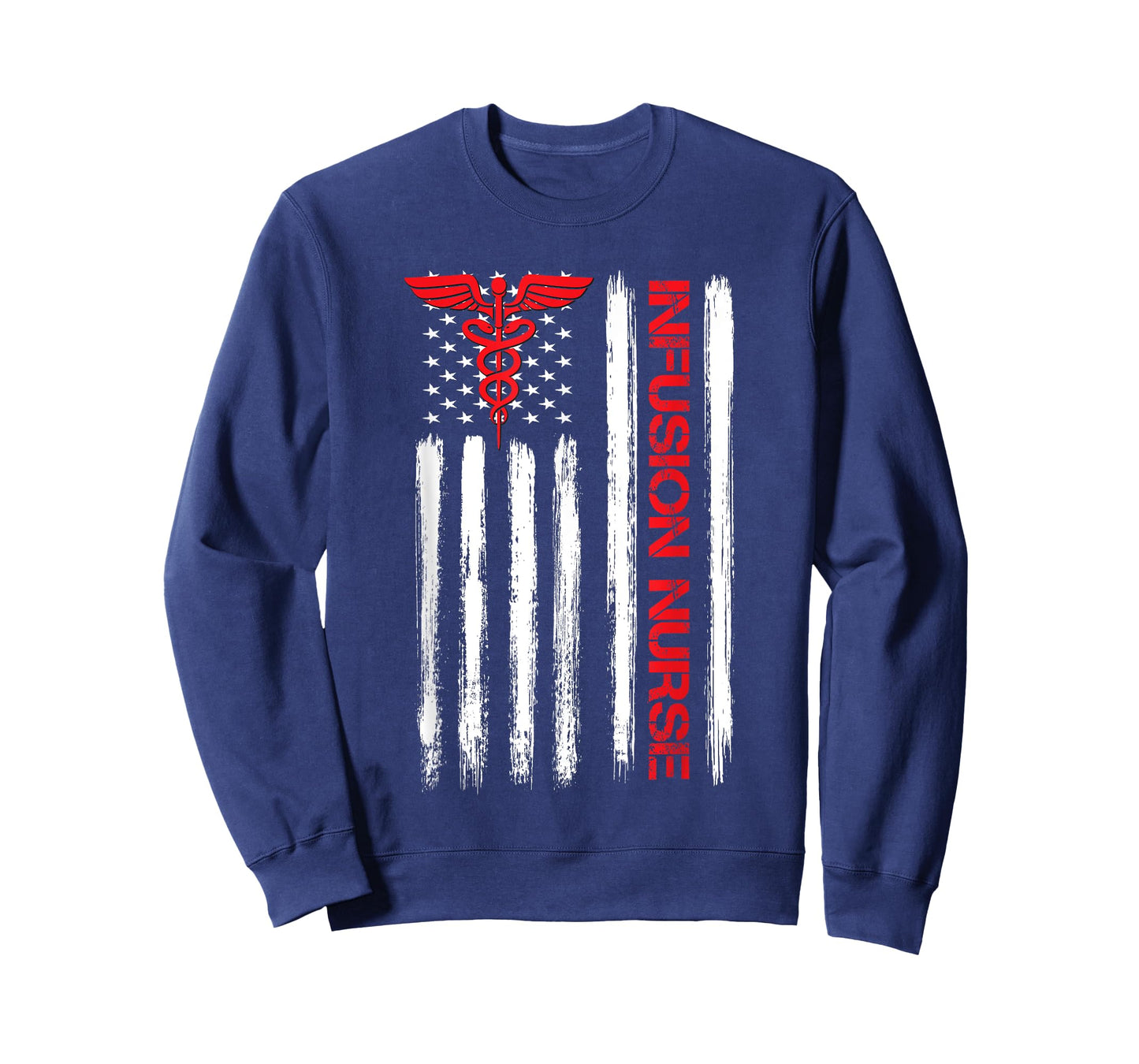 America Flag Infusion Nurse RN Chemotherapy Therapy Nurse T-Shirt