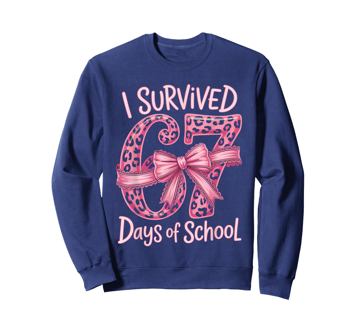 I Survived 67 Days of School Coquette Girls Women Teachers T-Shirt