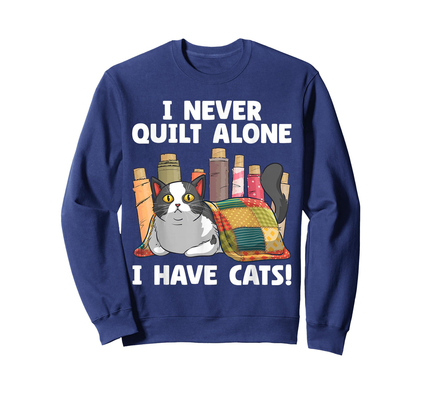 Funny Quilting Art for Men Women Cat Quilt Sewing Quilter T-Shirt