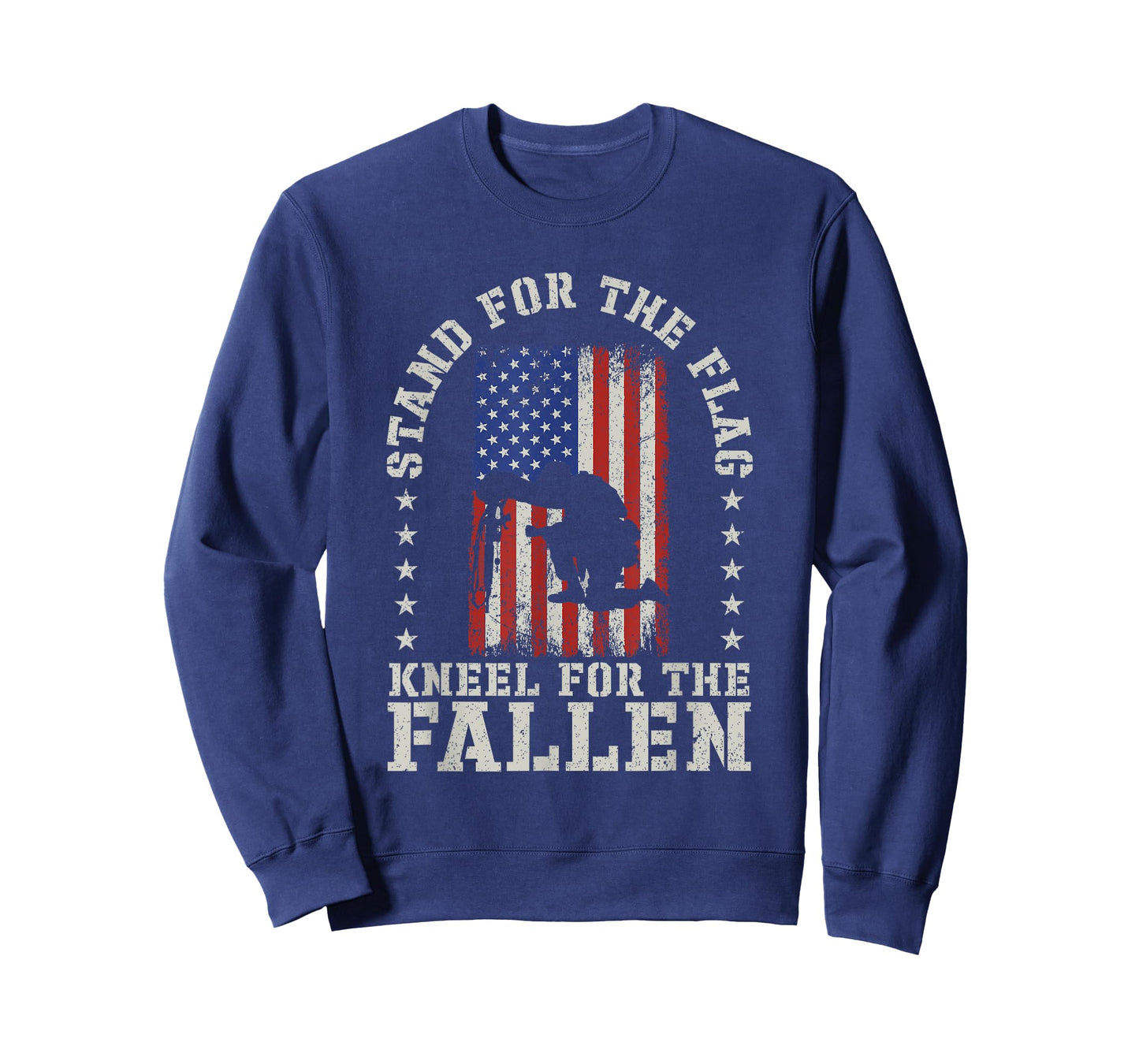 Stand For The Flag Kneel For The Fallen Veteran Patriotic T-Shirt