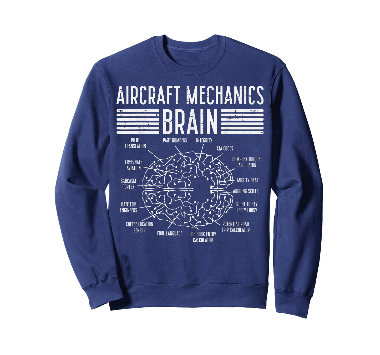 Aircraft Mechanics Brain Fun Airplane Maintenance Men Women T-Shirt