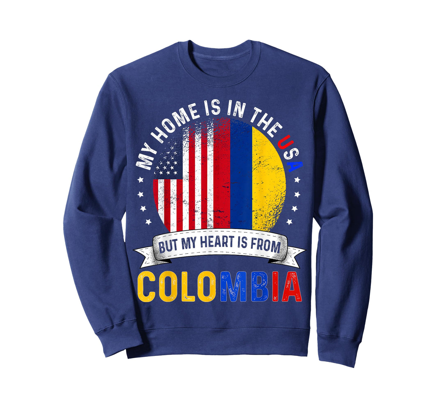 Colombian American Patriot Heart is from Colombia Flag T-Shirt Small