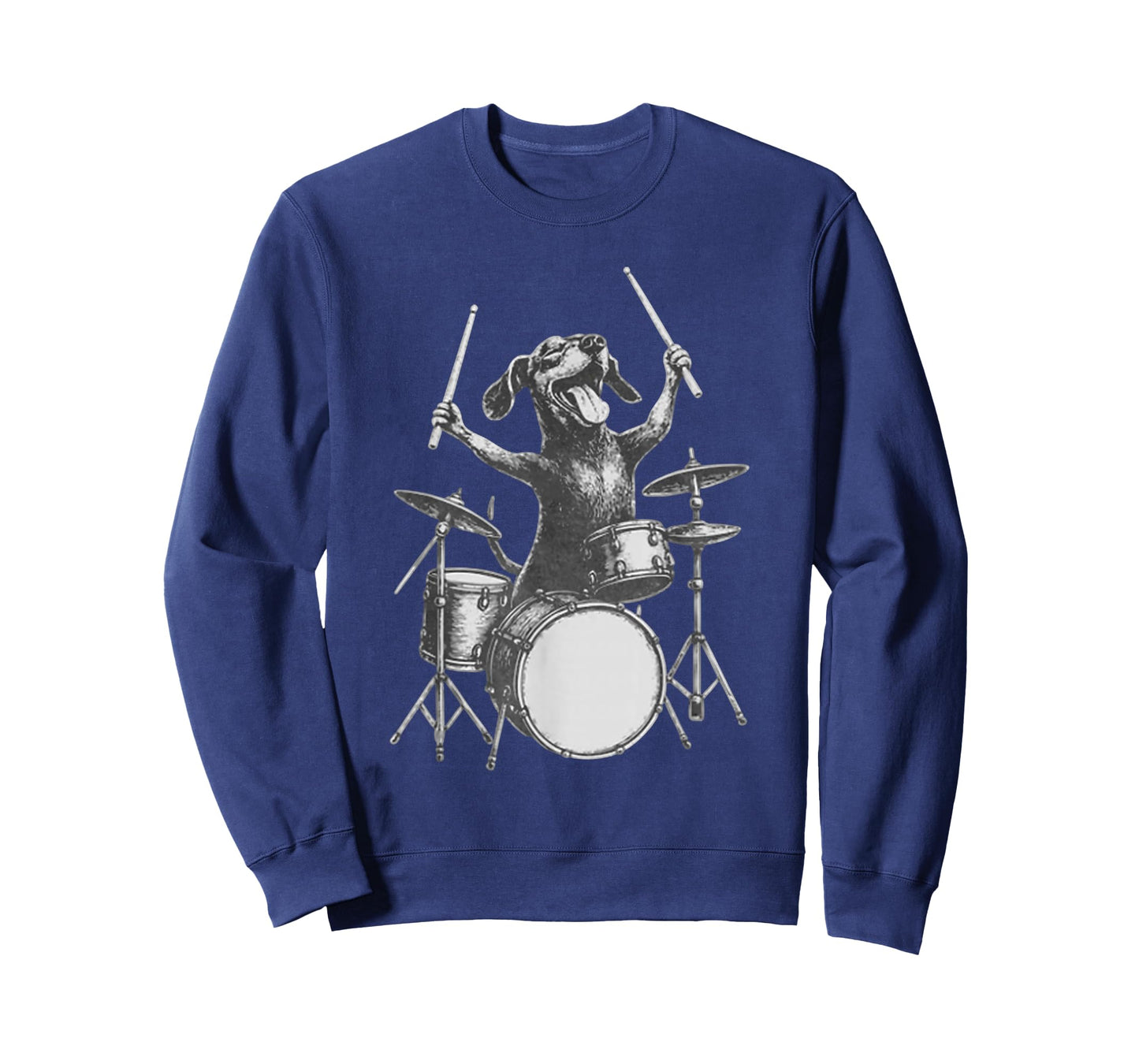 Vintage Dachshund Weenie Playing Drums T-Shirt