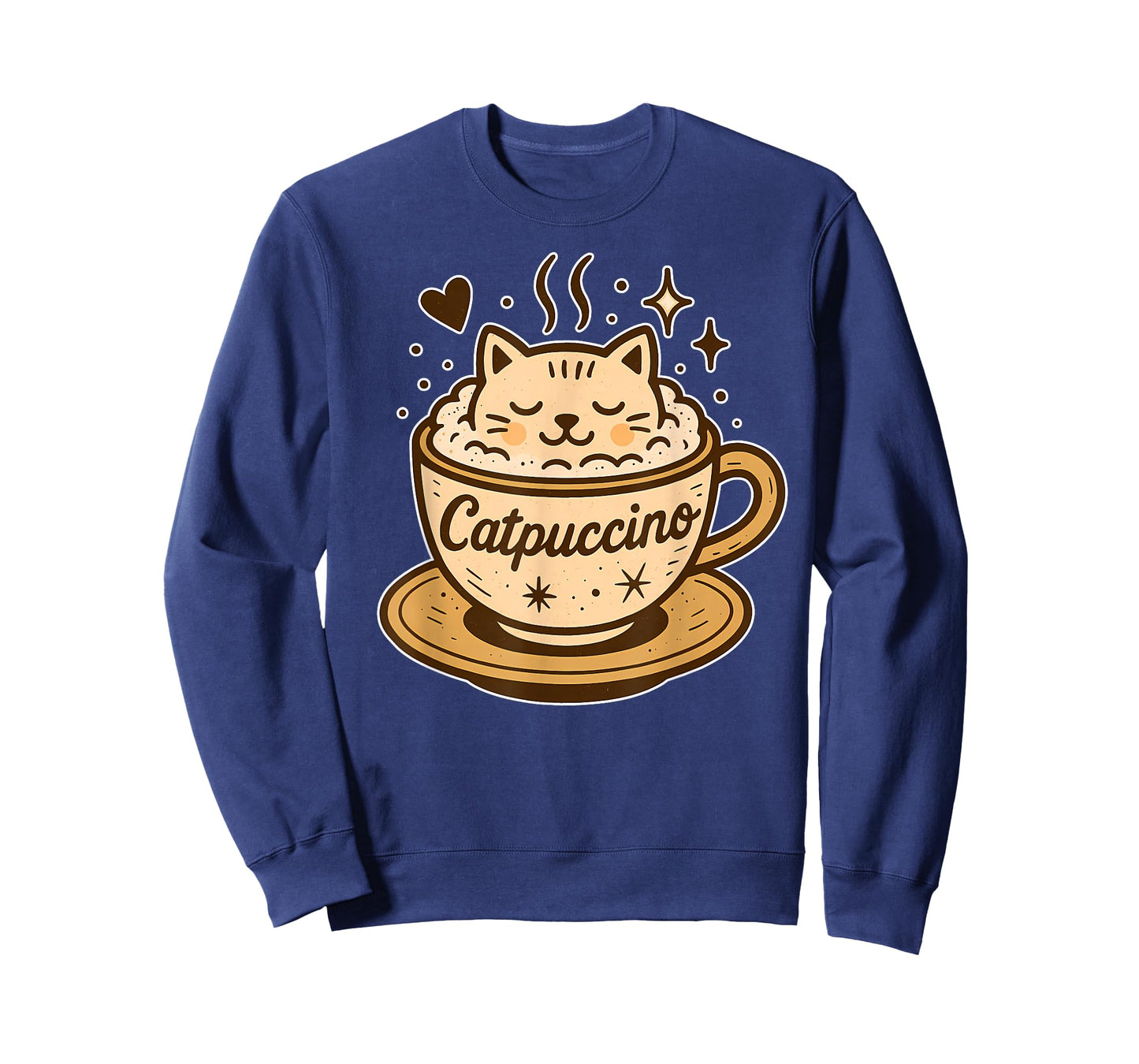 Coffee & Cats Lover Cute Funny Catpuccino Cappuccino Cat Pun T-Shirt