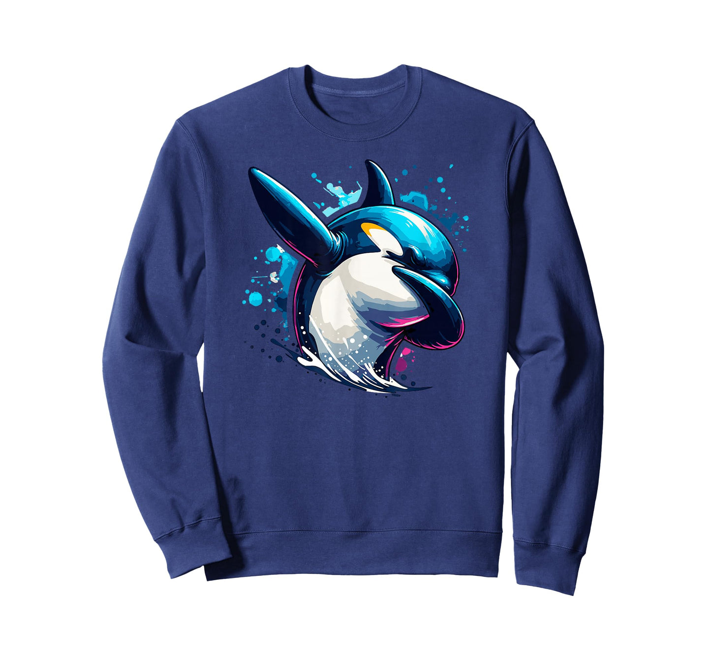 Dabbing Orca Whale Colorful Splash T-Shirt