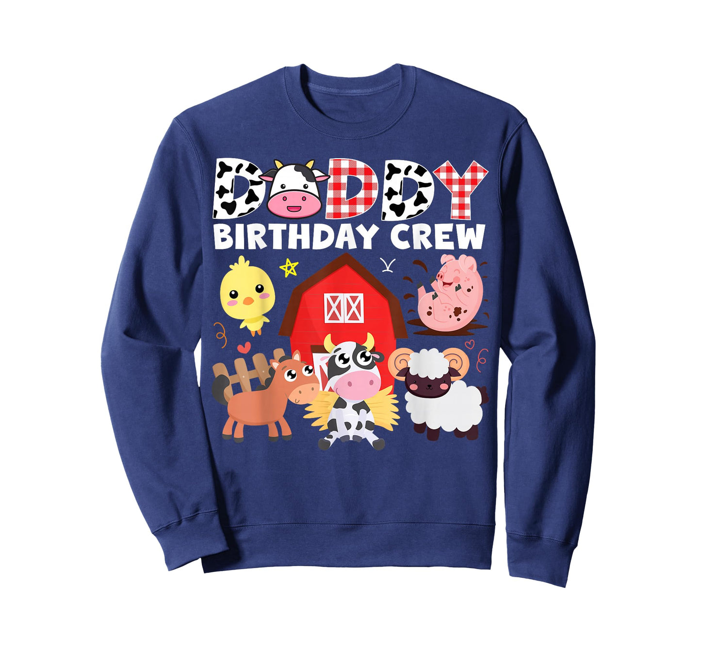 Cow Daddy Birthday Crew Farm Theme Animals Birthday Party T-Shirt