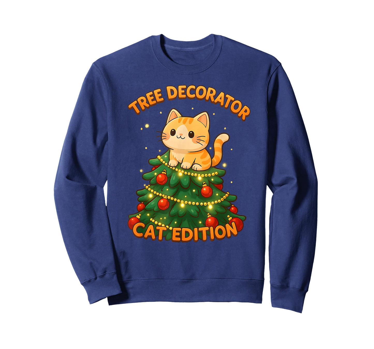Tree Decorator Cat Edition Tee, Funny-Cat Christmas X-Mas T-Shirt