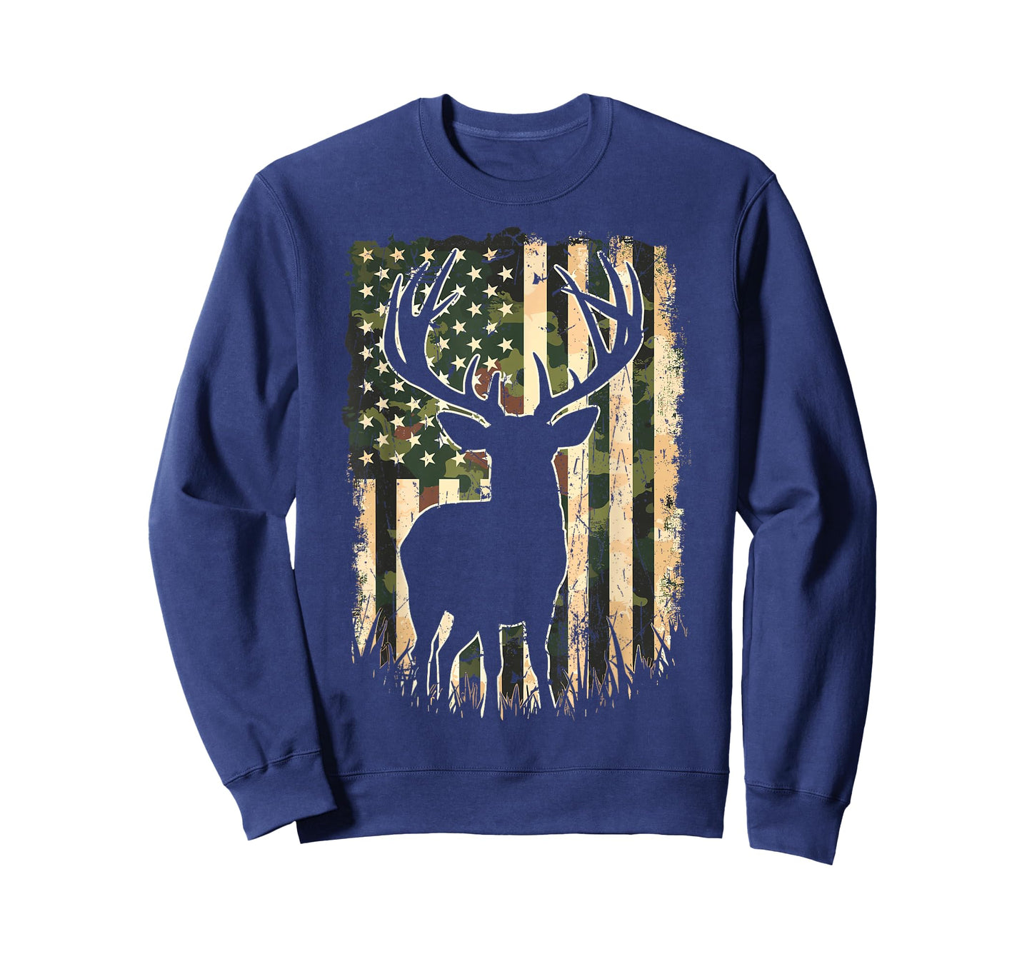 Camo US Flag Deer Hunting Camoflage Hunter T-Shirt