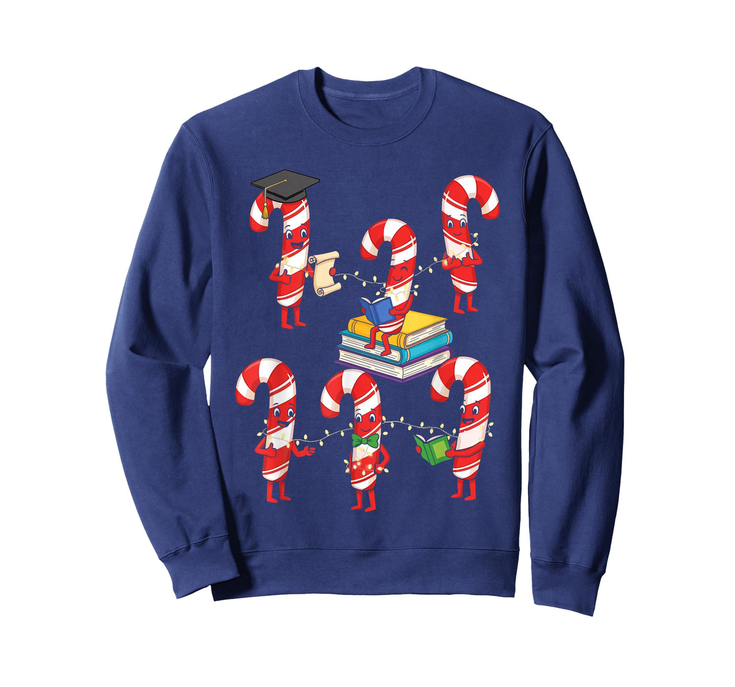 Bookmas Christmas Books Shirt, Candy Cane Bookworm T-Shirt