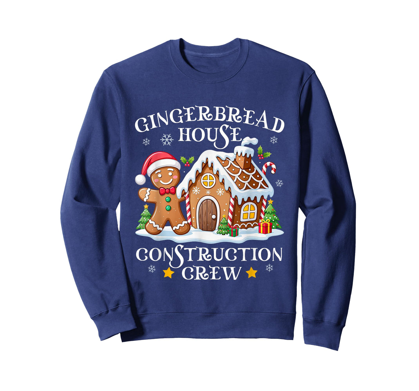 Christmas Gingerbread House Construction Crew Cookie Baking T-Shirt