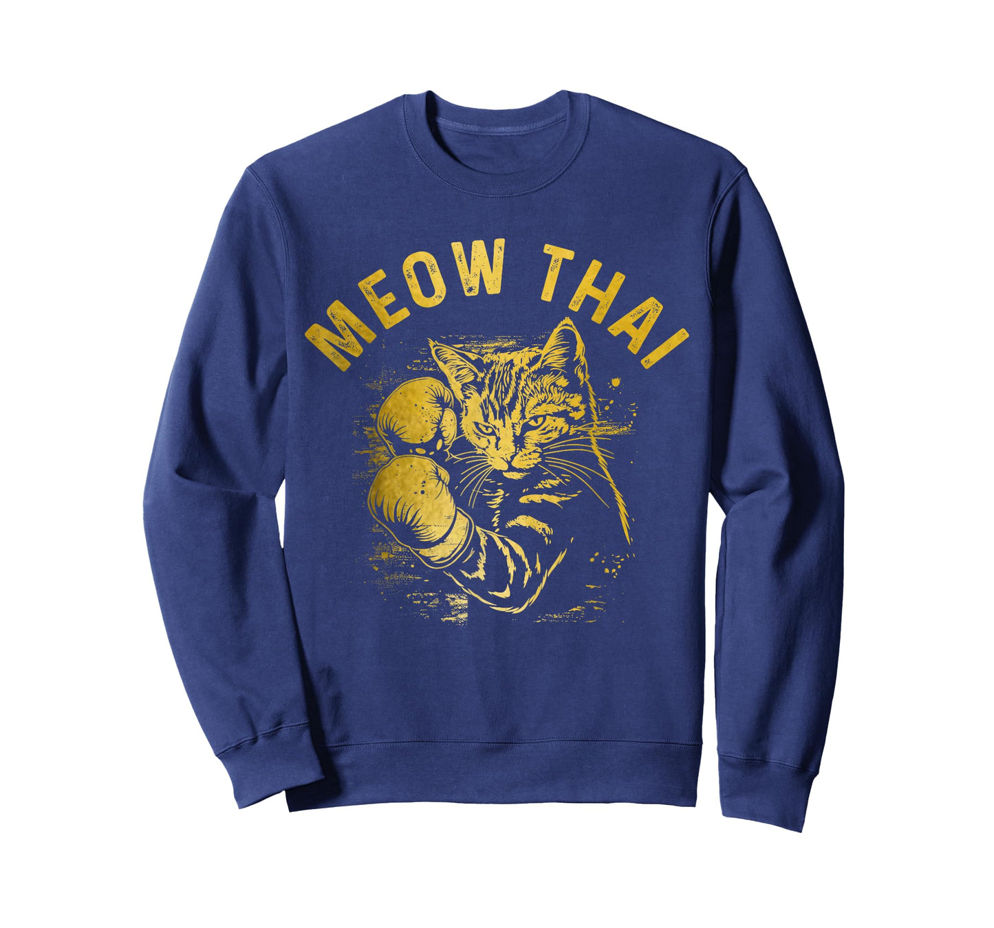 Meow Thai Funny Muay Thai Boxing Cat Martial Arts MMA Boxer T-Shirt