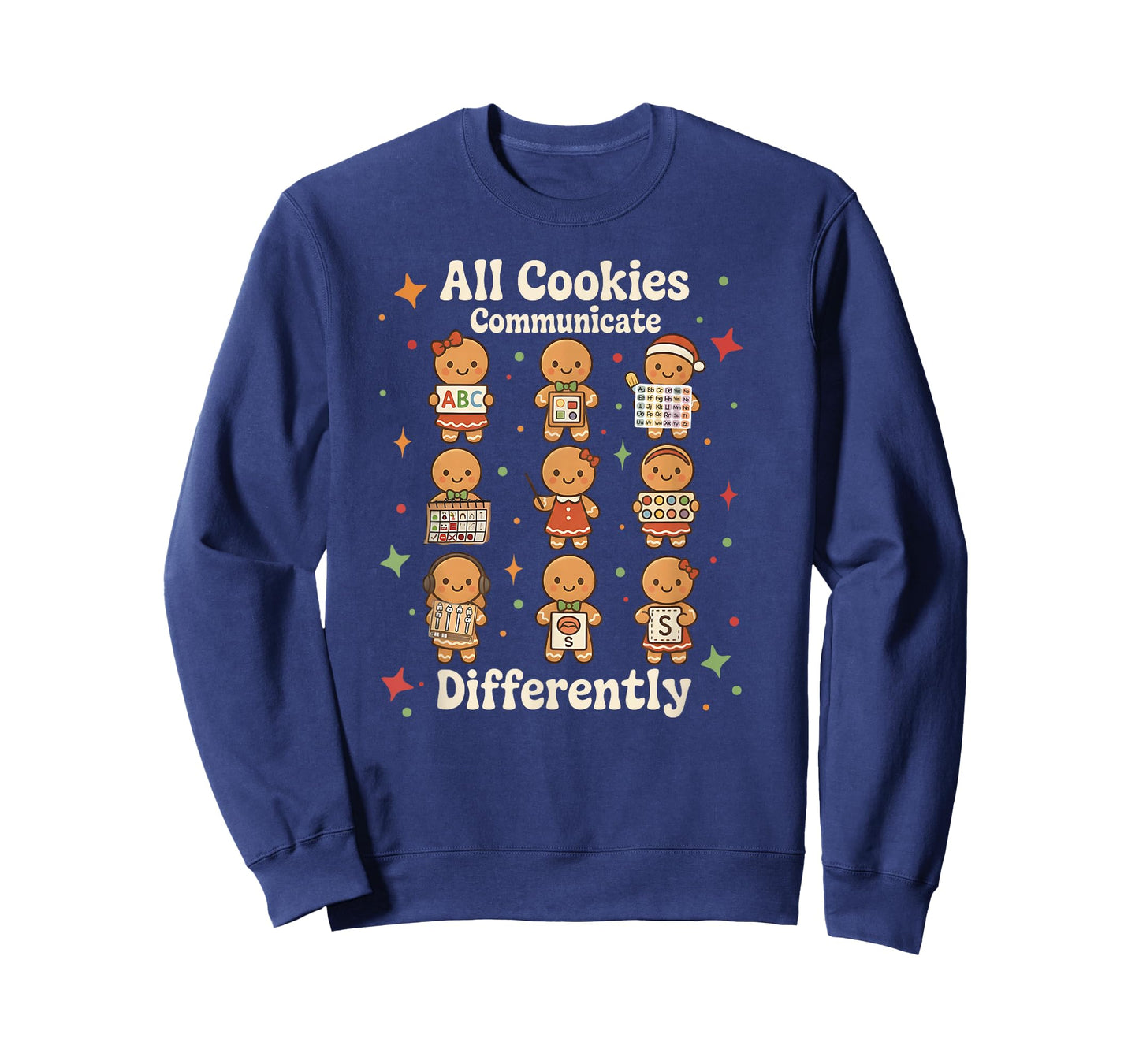 Christmas SPED Teacher All Cookies Communicate Differently T-Shirt