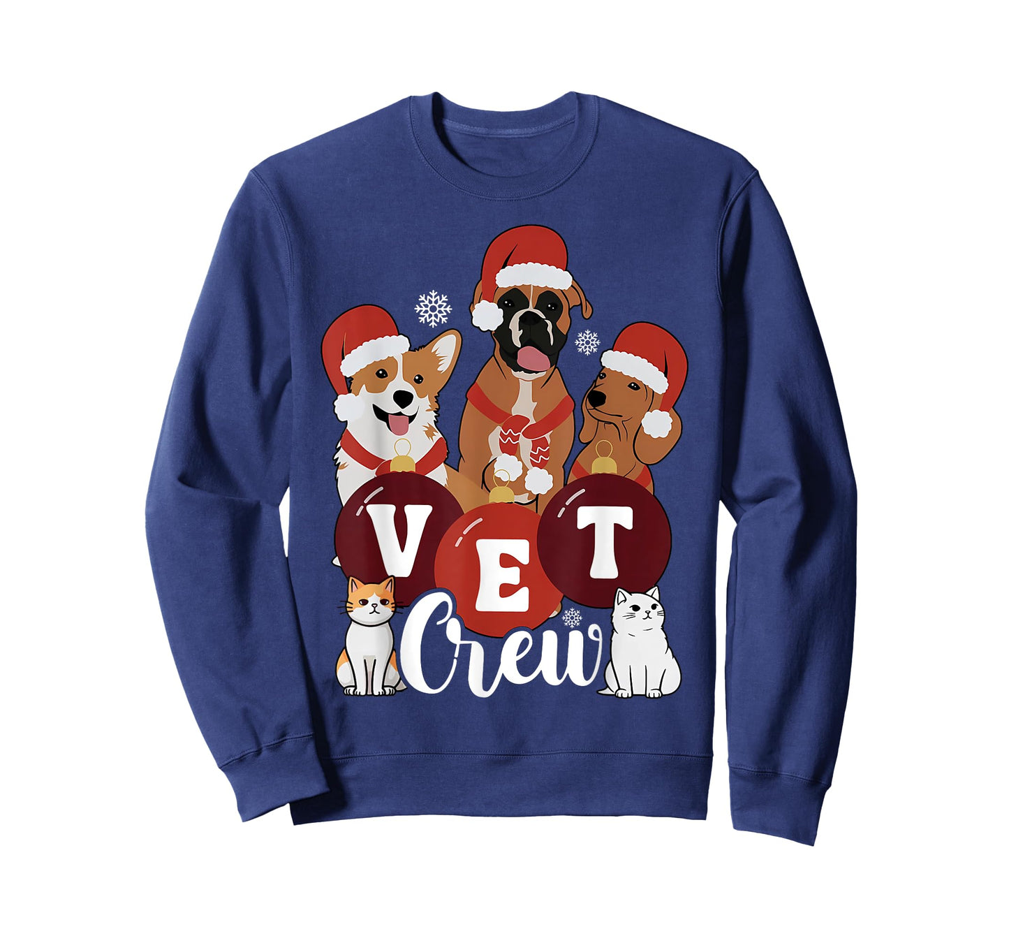 Christmas Cute Pet Santa Hat Vet Crew Veterinary Technician T-Shirt