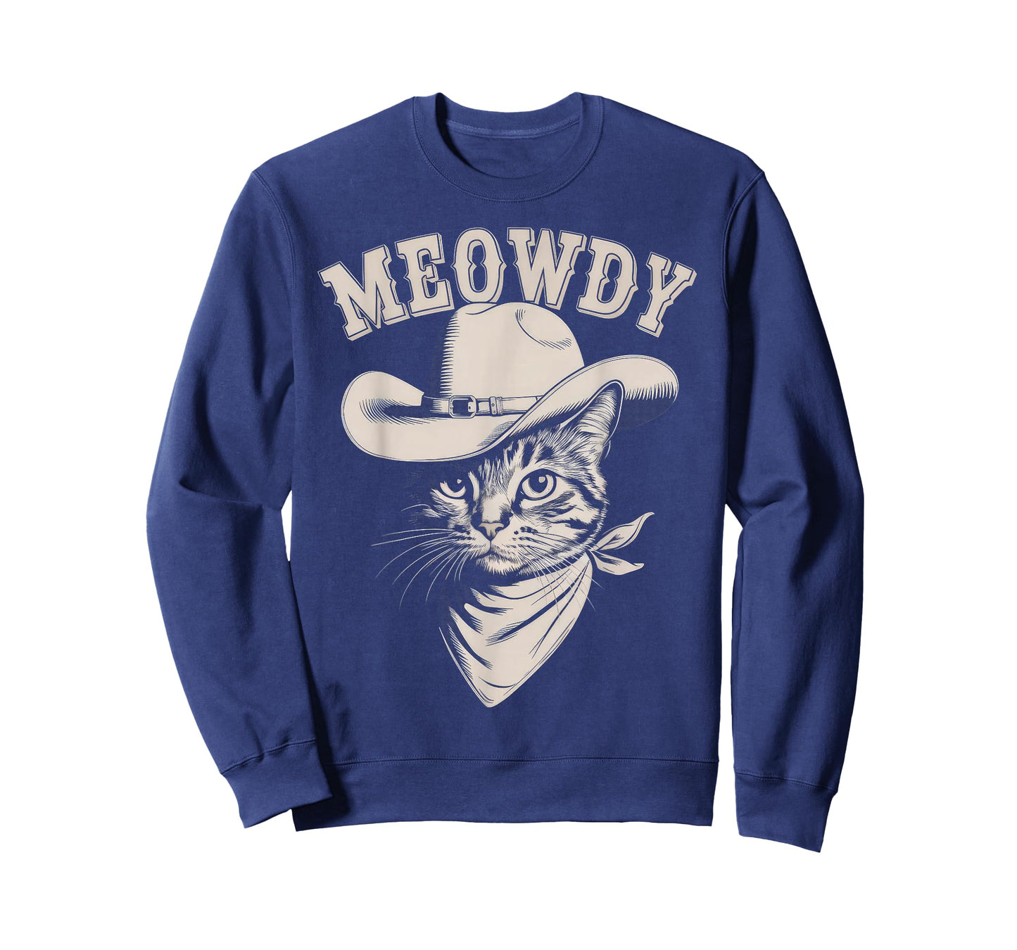 Meowdy Cat Funny Cowboy Western Graphic Cat Lady Cat Dad T-Shirt